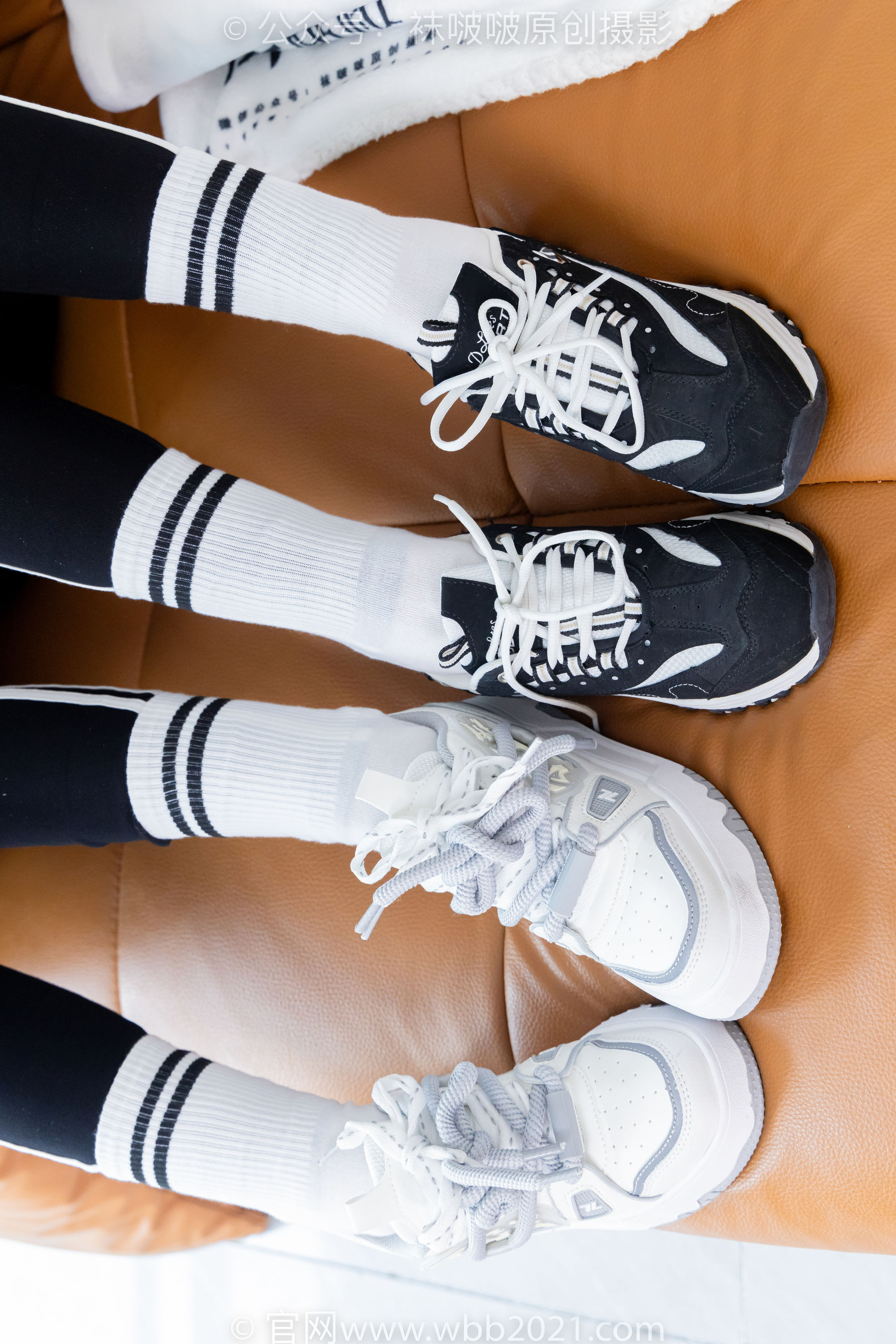 BoBoSocks袜啵啵 No.555 小甜豆&甜甜圈 - 板鞋、运动鞋、白棉袜、裸足/(154P)