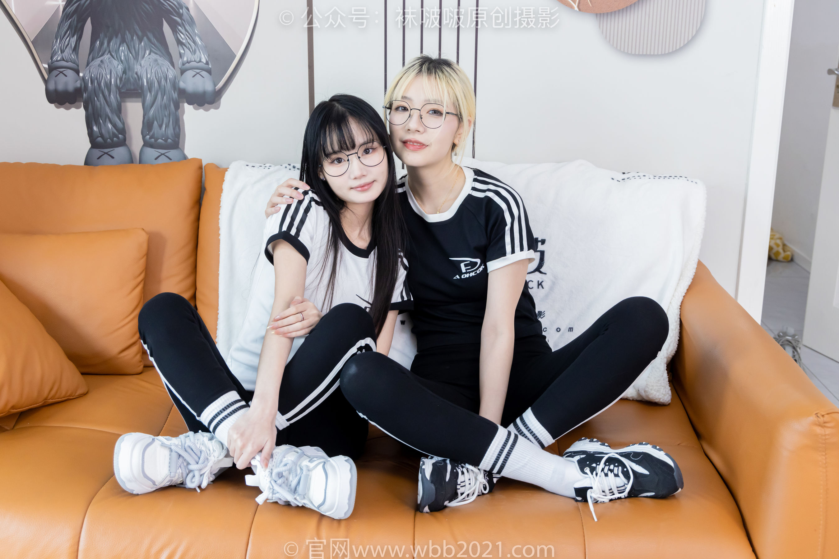 BoBoSocks袜啵啵 No.555 小甜豆&甜甜圈 - 板鞋、运动鞋、白棉袜、裸足/(154P)