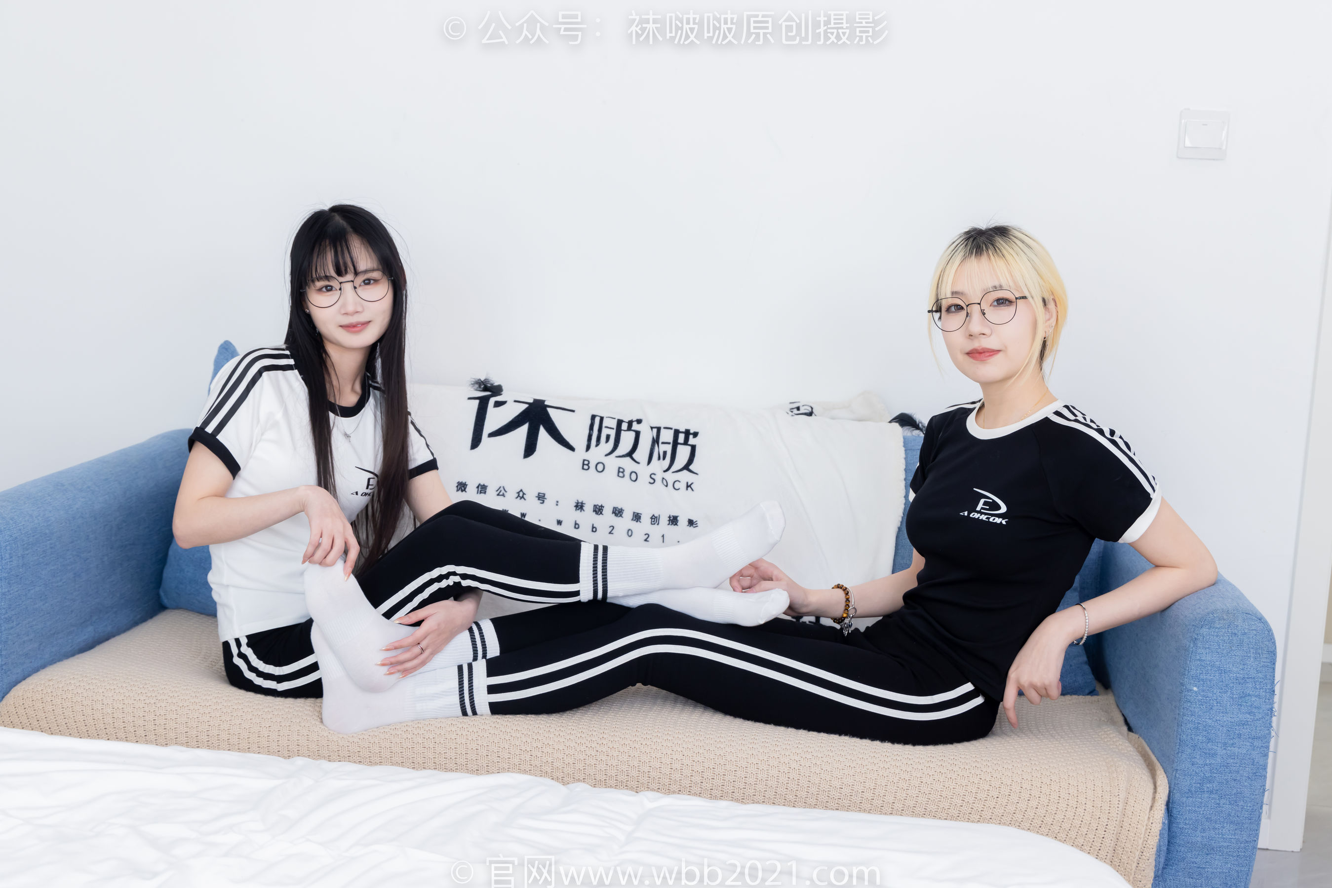 BoBoSocks袜啵啵 No.555 小甜豆&甜甜圈 - 板鞋、运动鞋、白棉袜、裸足/(154P)