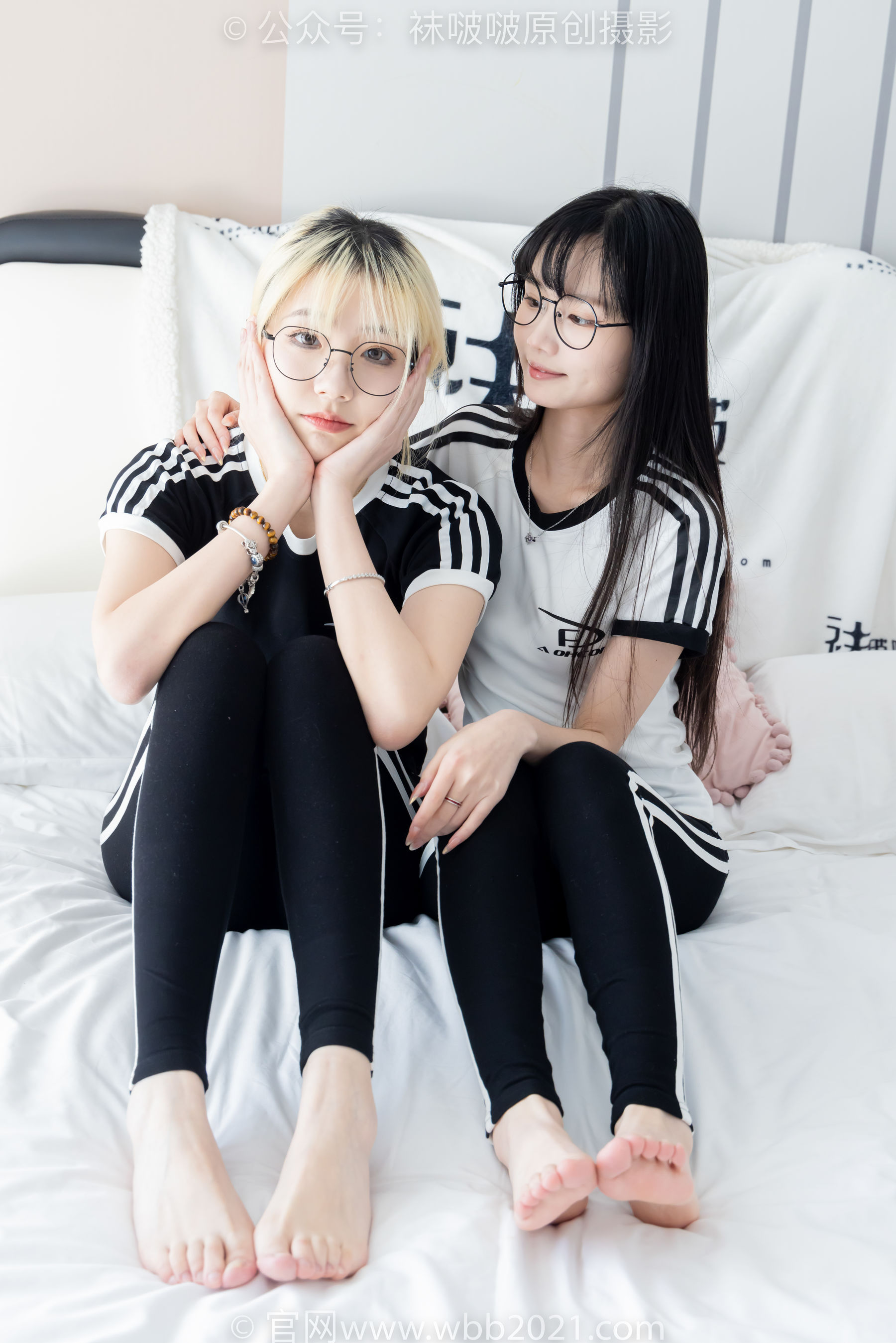 BoBoSocks袜啵啵 No.555 小甜豆&甜甜圈 - 板鞋、运动鞋、白棉袜、裸足/(154P)