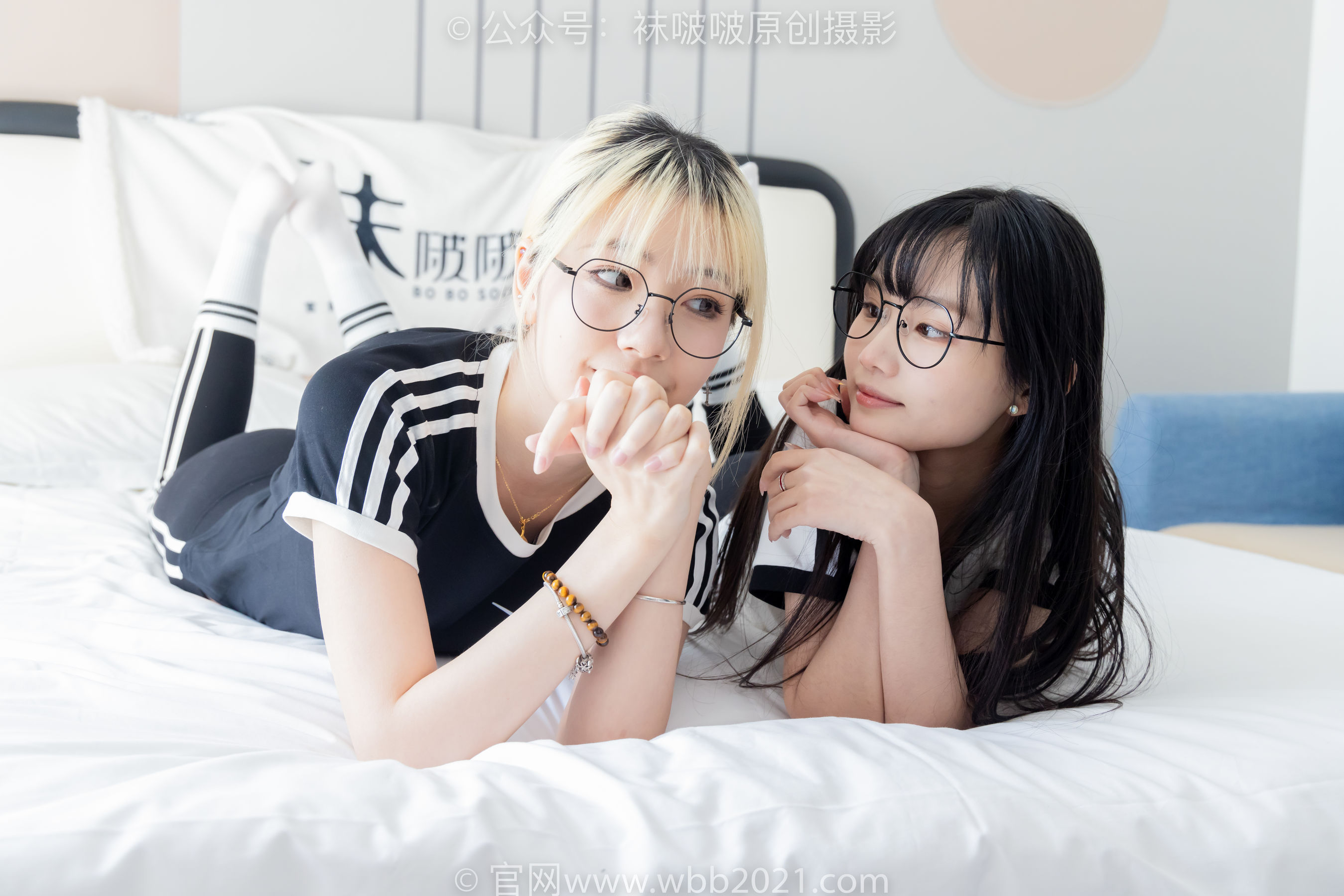 BoBoSocks袜啵啵 No.555 小甜豆&甜甜圈 - 板鞋、运动鞋、白棉袜、裸足/(154P)