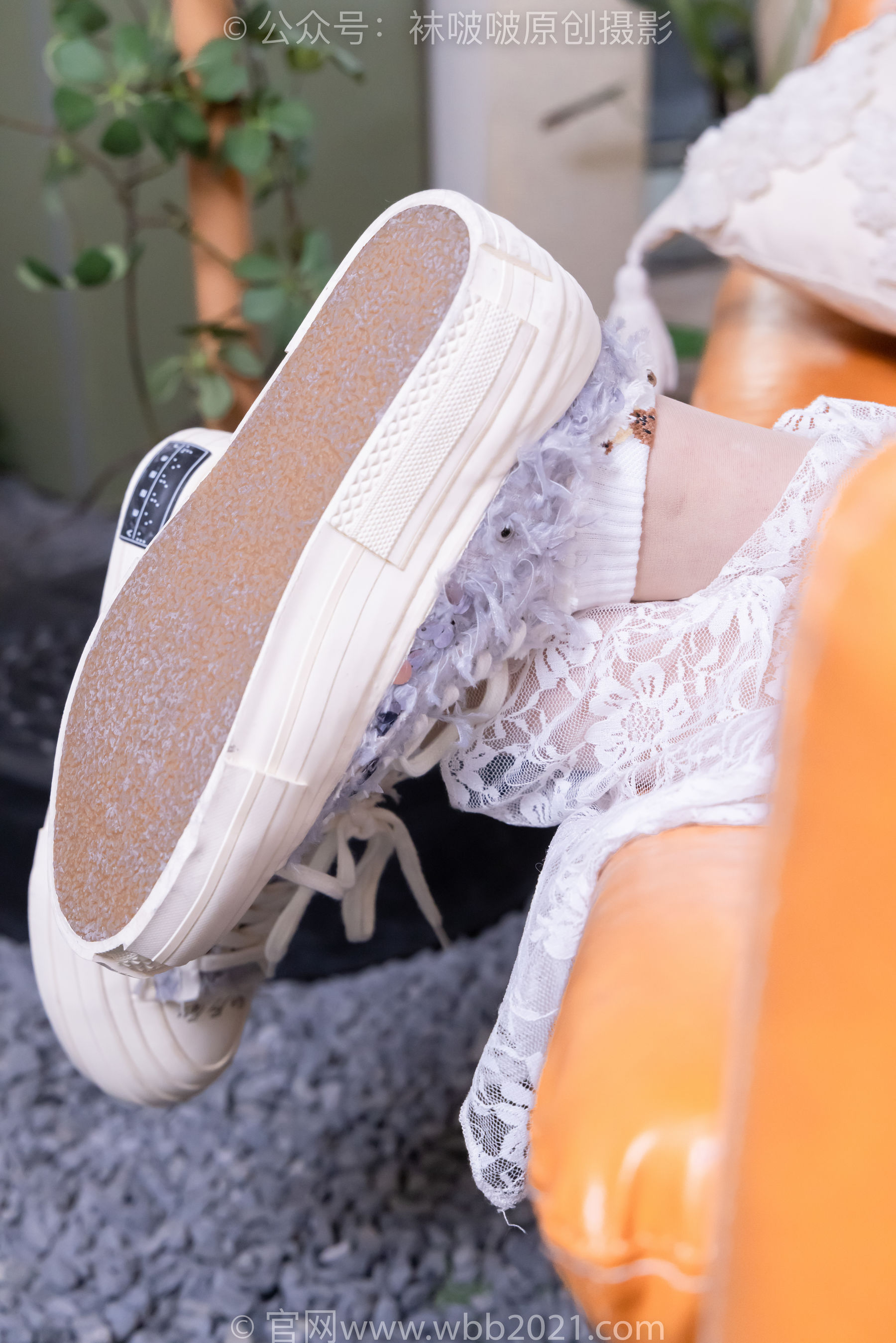 BoBoSocks袜啵啵 No.560 香菜 - 帆布鞋、短白棉袜、薄肉丝/(143P)