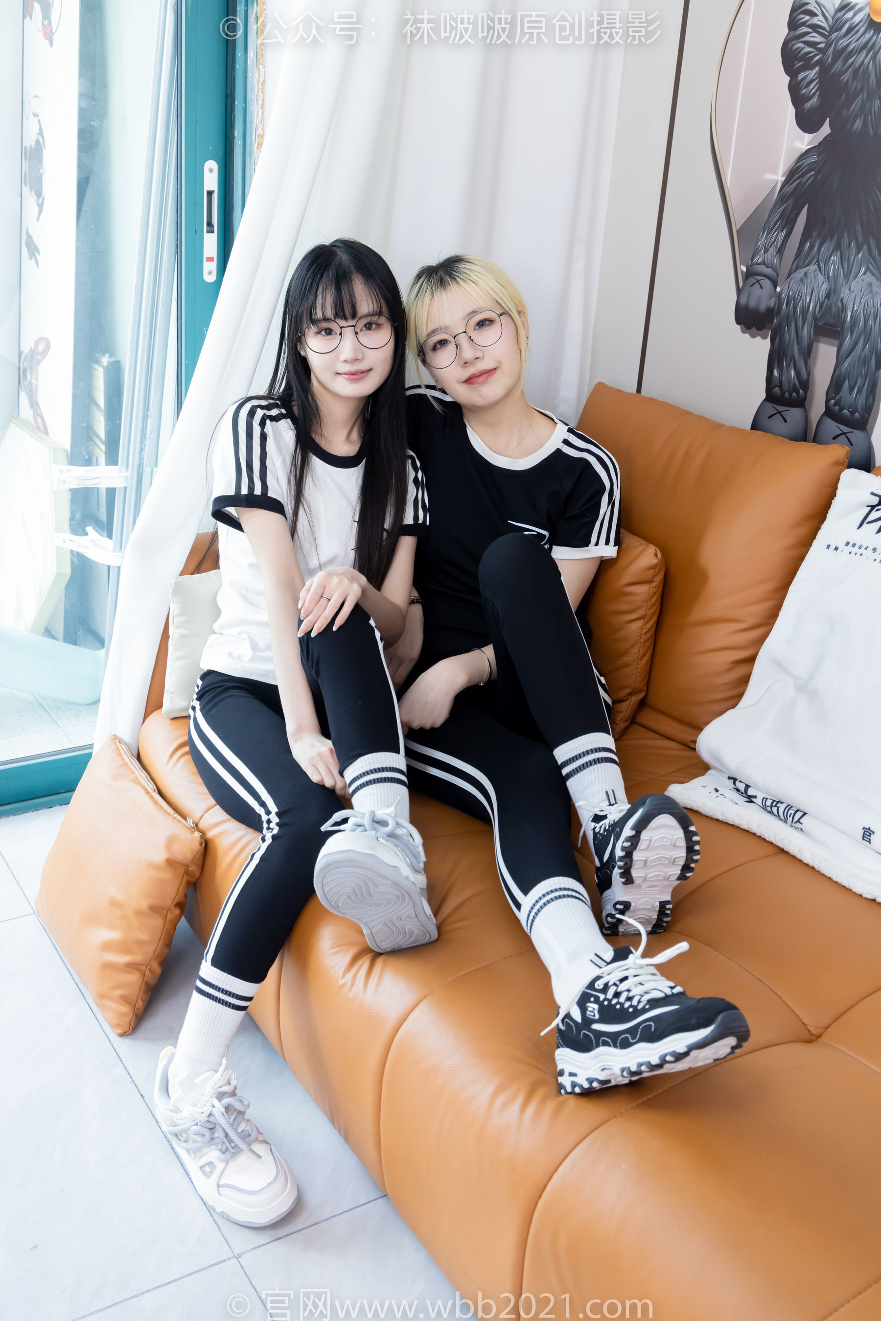 BoBoSocks袜啵啵 No.555 小甜豆&甜甜圈 - 板鞋、运动鞋、白棉袜、裸足/(154P)