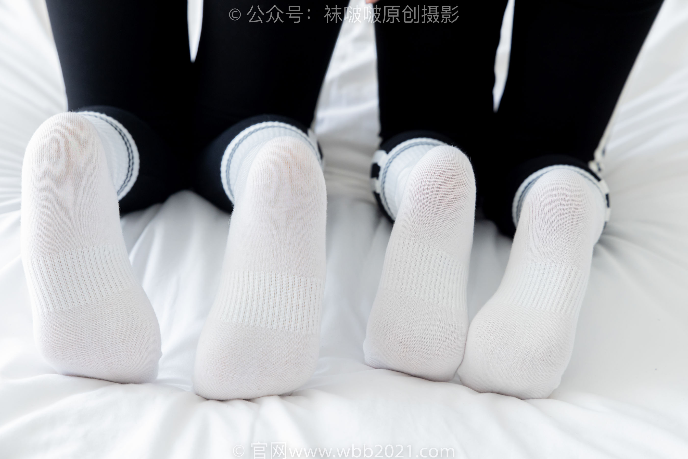 BoBoSocks袜啵啵 No.555 小甜豆&甜甜圈 - 板鞋、运动鞋、白棉袜、裸足/(154P)