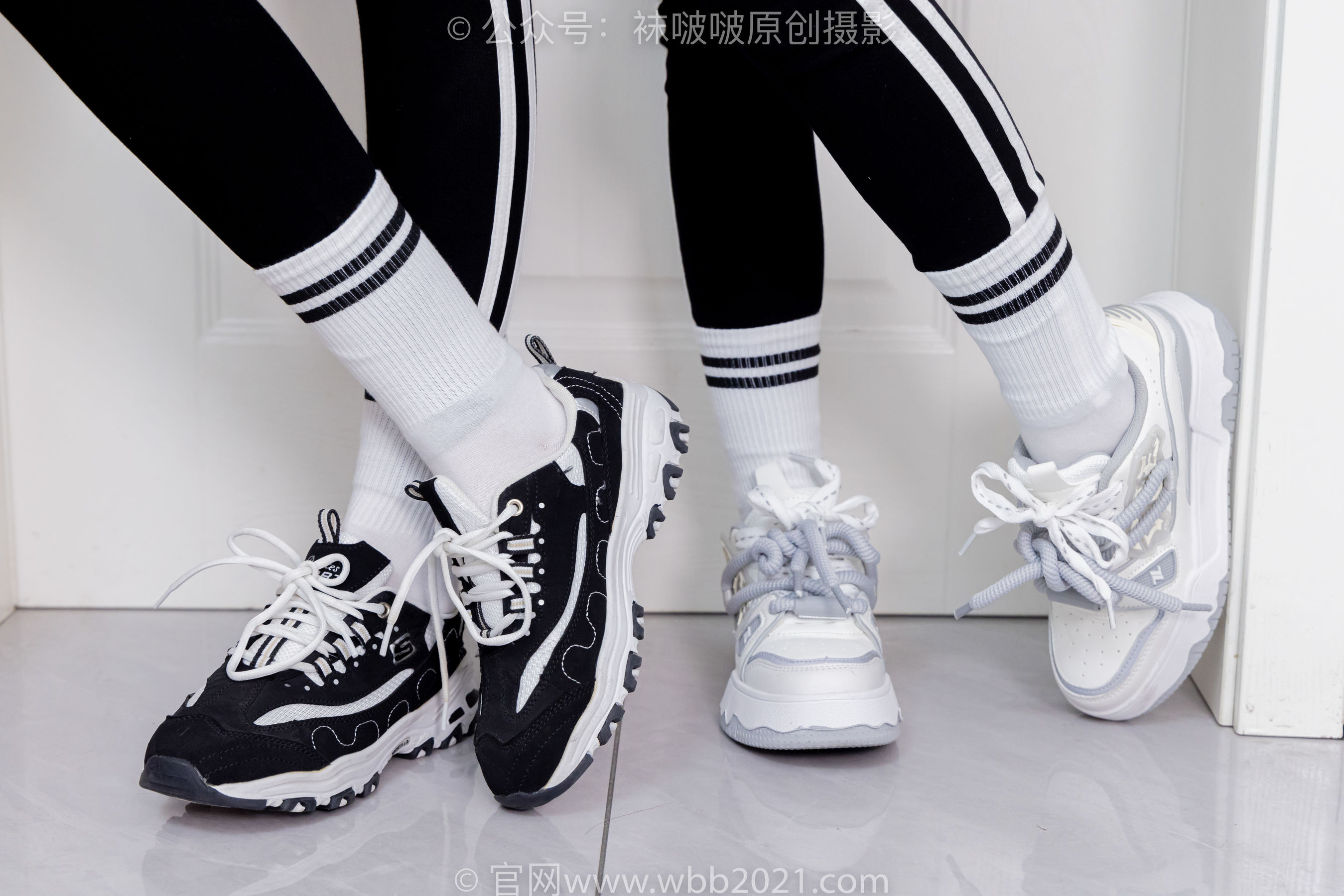 BoBoSocks袜啵啵 No.555 小甜豆&甜甜圈 - 板鞋、运动鞋、白棉袜、裸足/(154P)