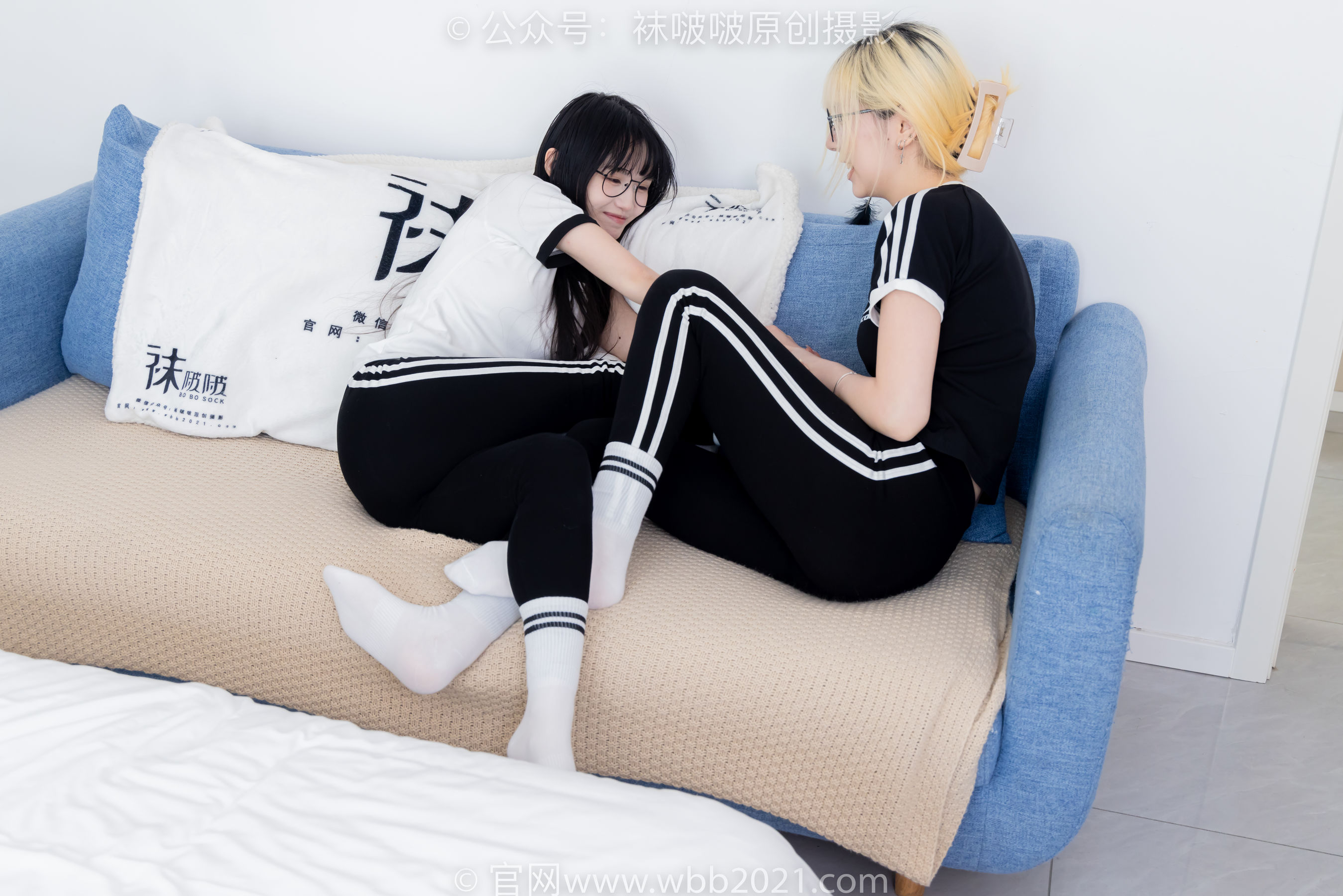 BoBoSocks袜啵啵 No.555 小甜豆&甜甜圈 - 板鞋、运动鞋、白棉袜、裸足/(154P)