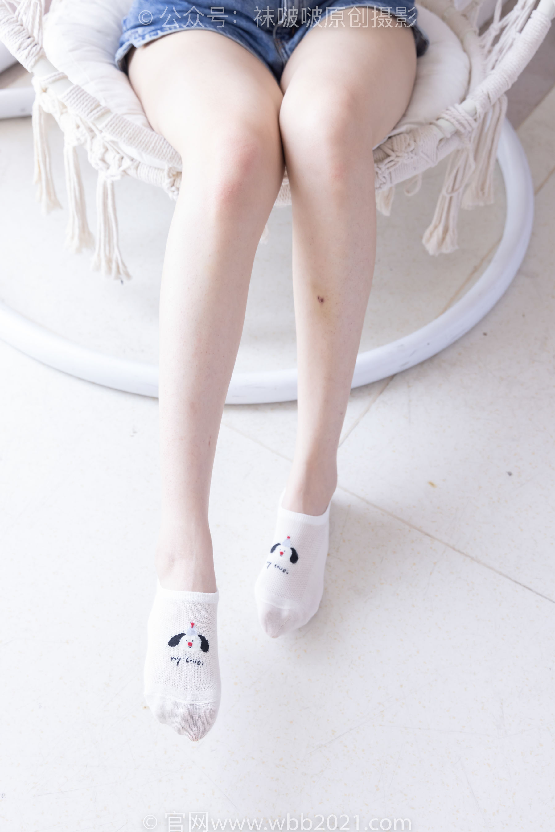 BoBoSocks袜啵啵 No.553 香菜 - 板鞋、短白棉袜、裸足/(152P)