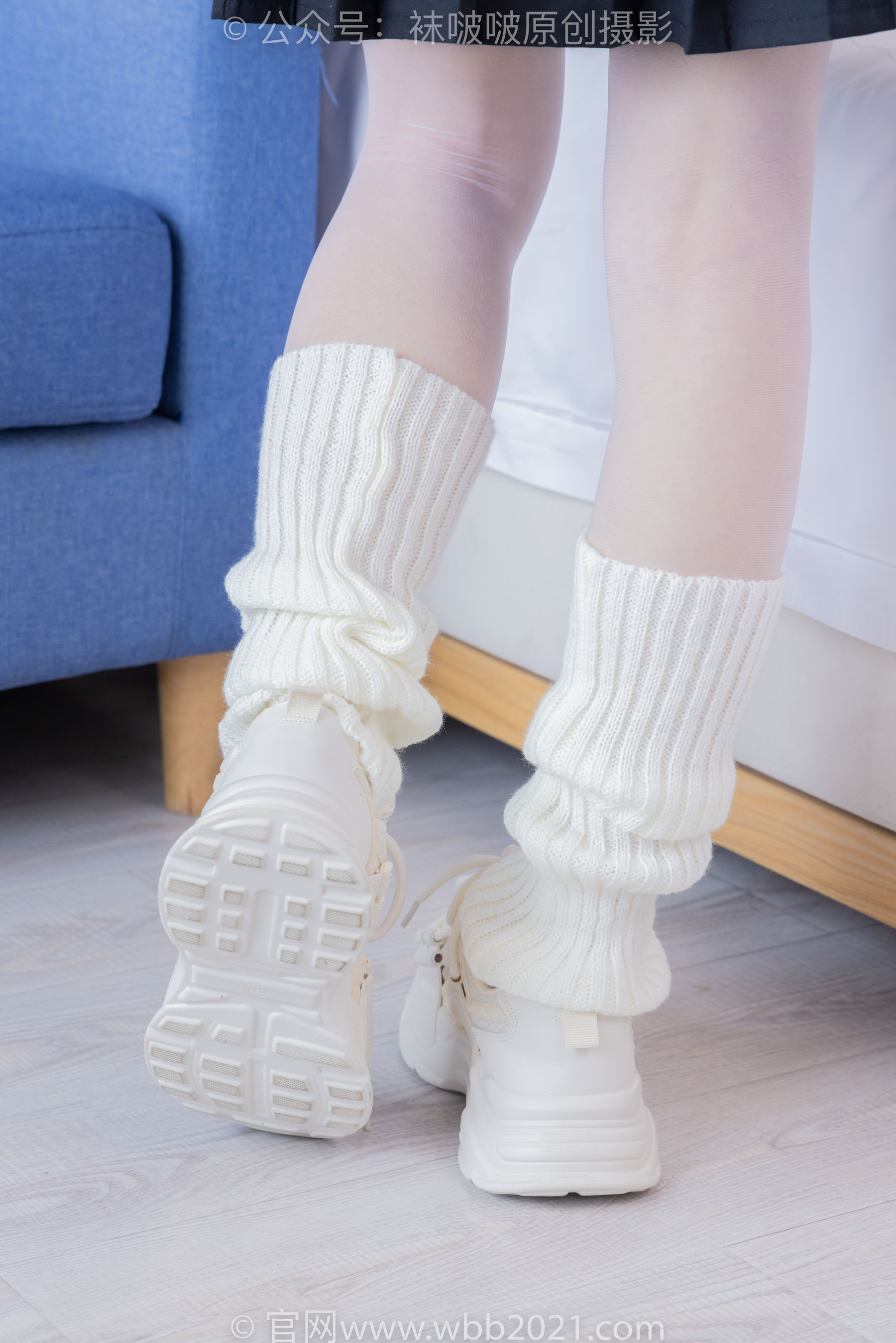 BoBoSocks袜啵啵 No.548 糯米 - 运动鞋、堆堆袜套、薄白丝、jk制服/(145P)