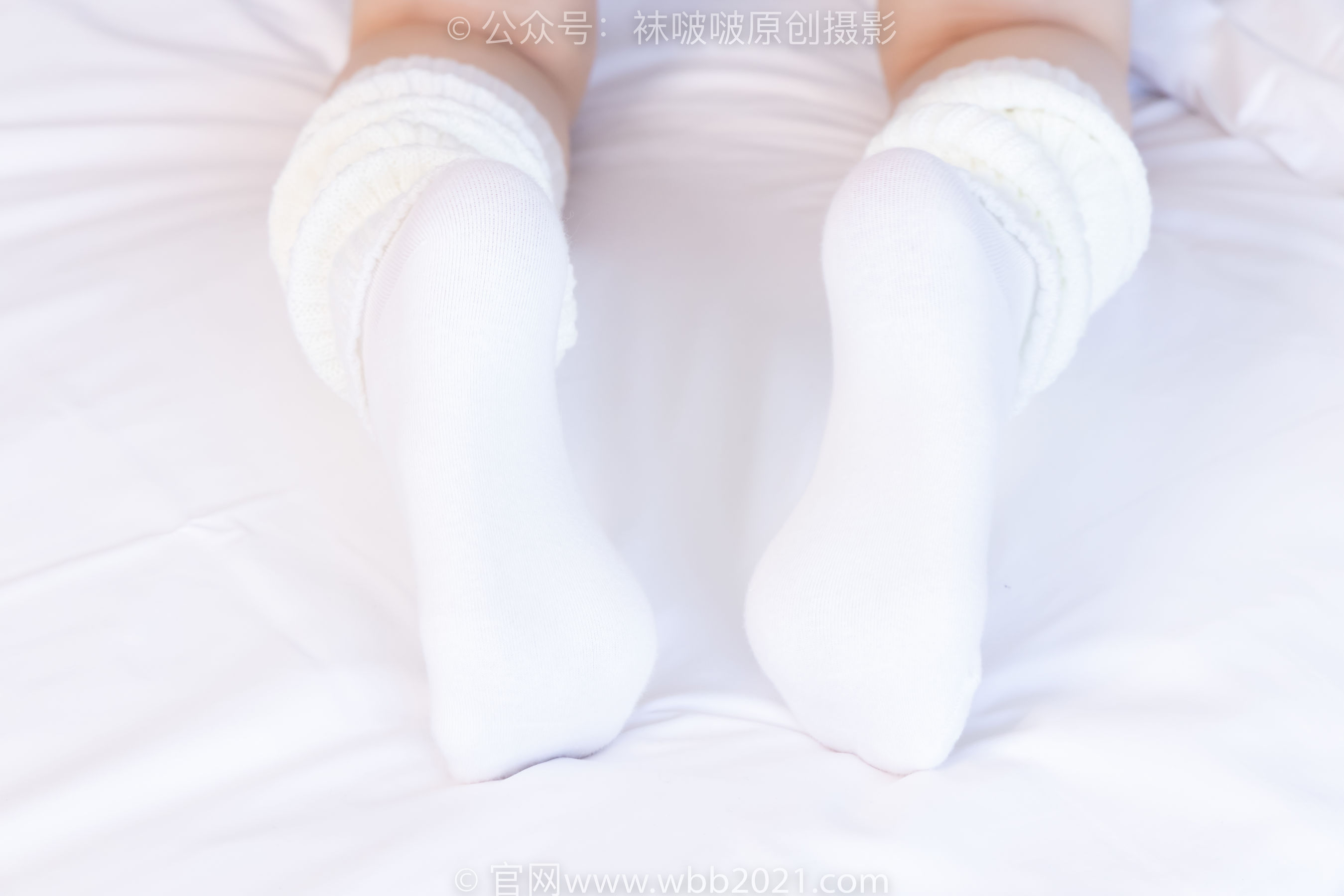 BoBoSocks袜啵啵 No.527 稚予 - 帆布鞋、堆堆袜套、白棉袜/(140P)