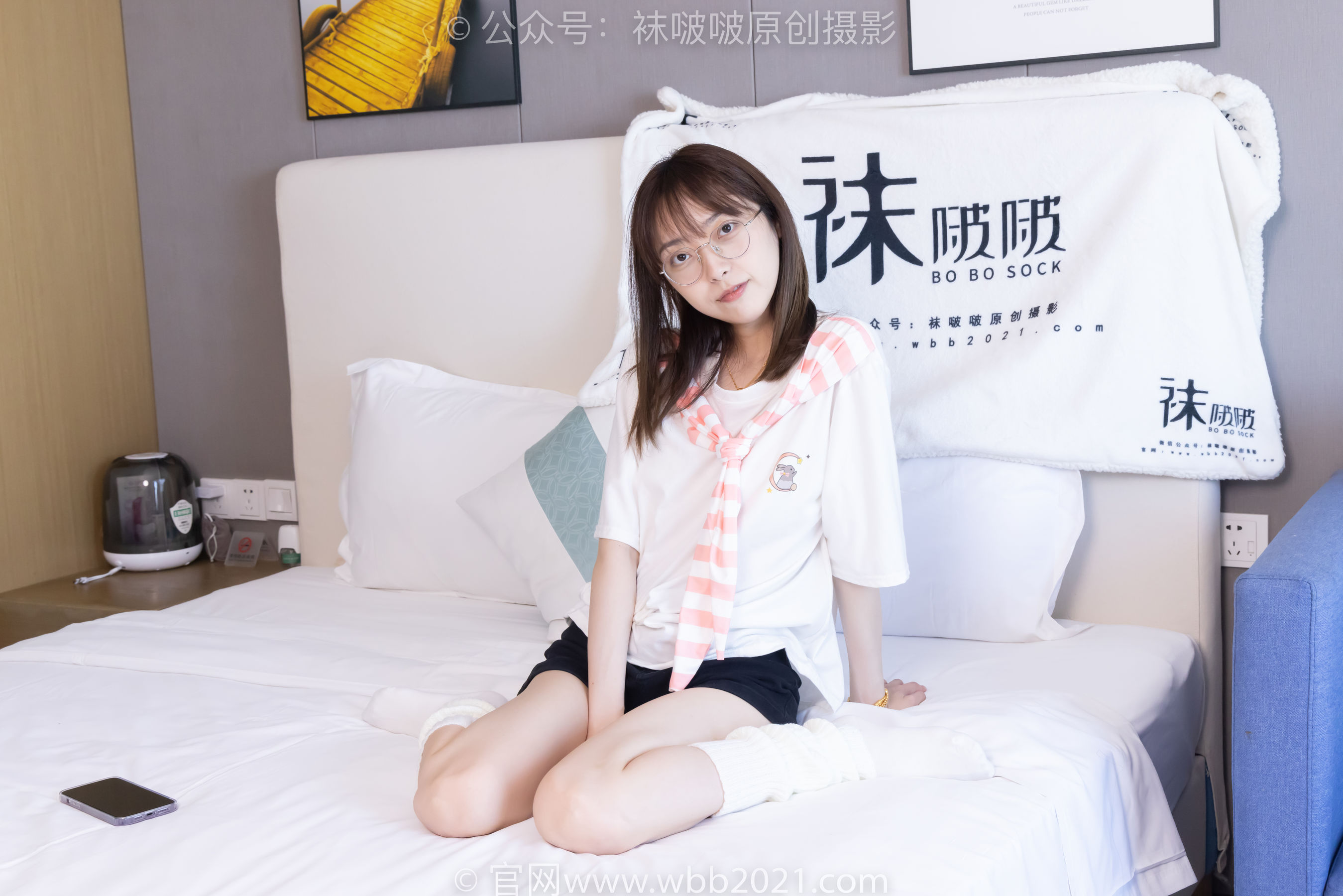 BoBoSocks袜啵啵 No.527 稚予 - 帆布鞋、堆堆袜套、白棉袜/(140P)