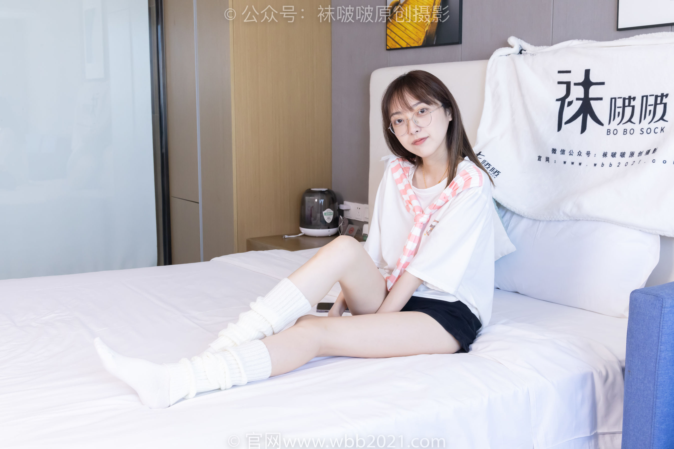 BoBoSocks袜啵啵 No.527 稚予 - 帆布鞋、堆堆袜套、白棉袜/(140P)