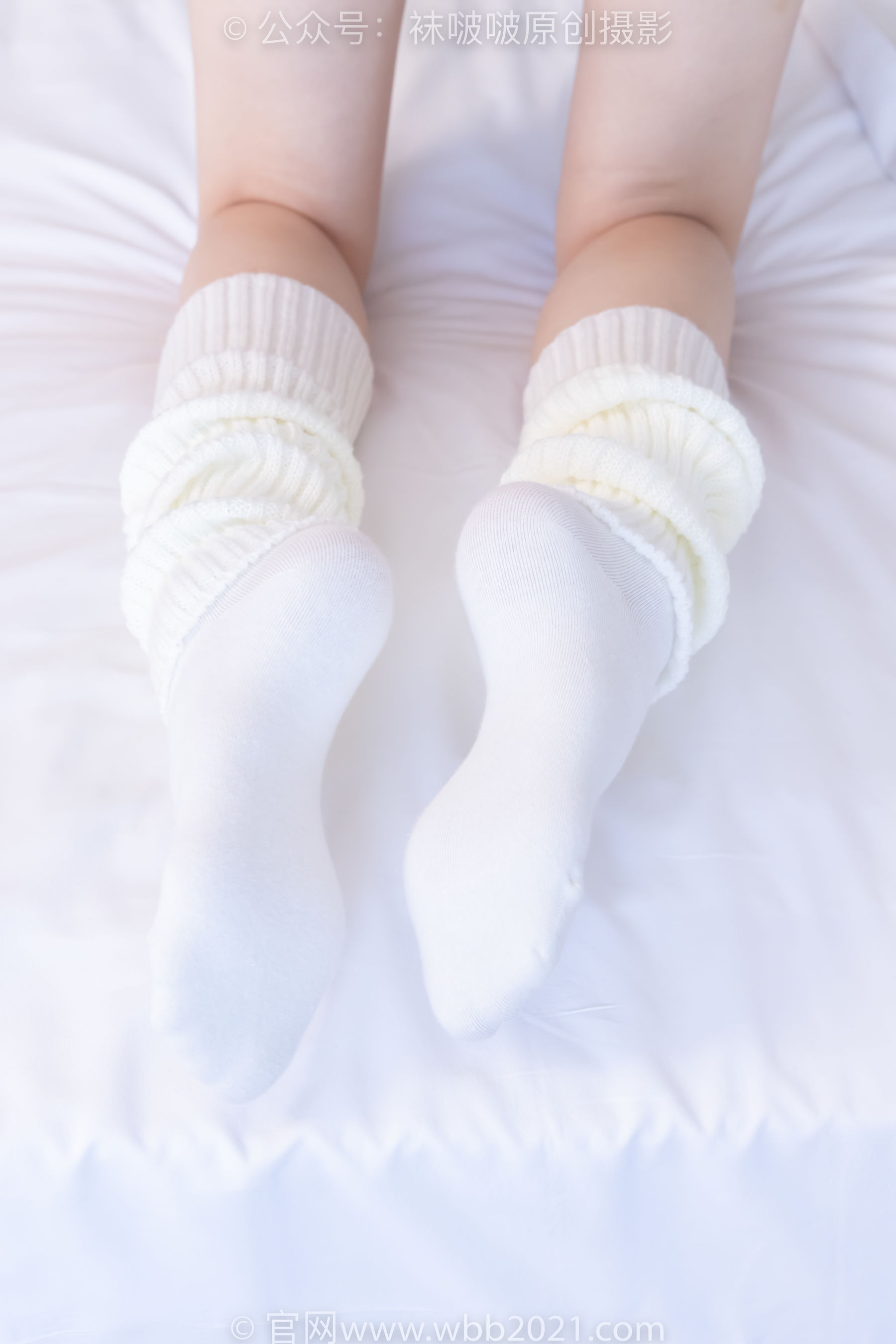 BoBoSocks袜啵啵 No.527 稚予 - 帆布鞋、堆堆袜套、白棉袜/(140P)