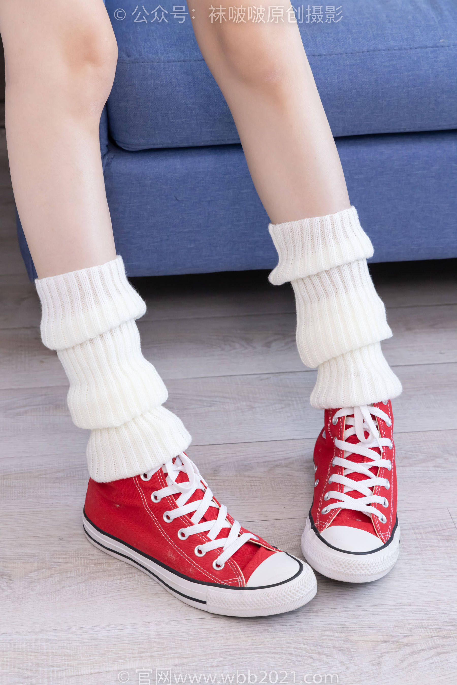 BoBoSocks袜啵啵 No.527 稚予 - 帆布鞋、堆堆袜套、白棉袜/(140P)