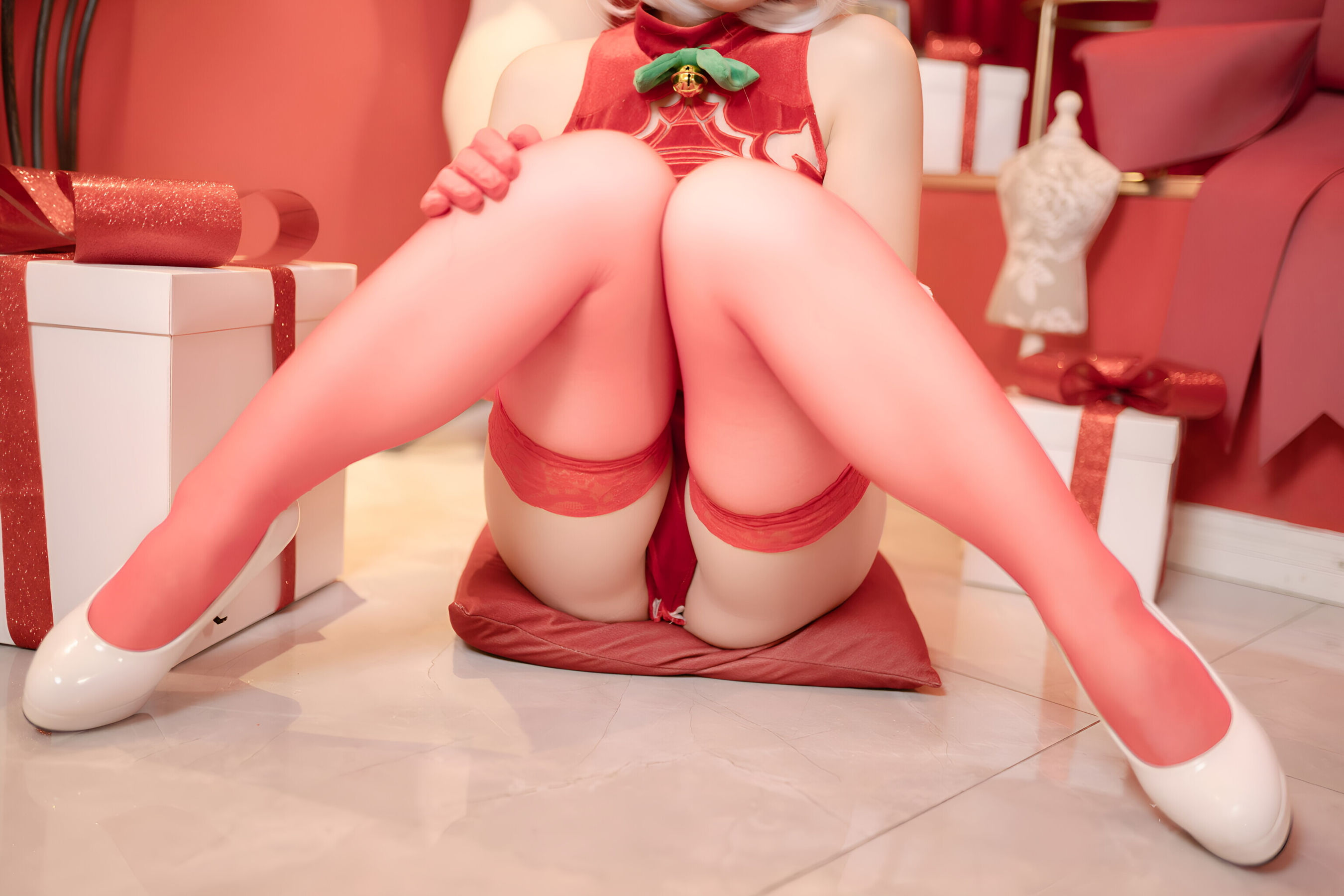 Bangni邦尼 - 圣诞尼尔 红裙御姐/(105P)