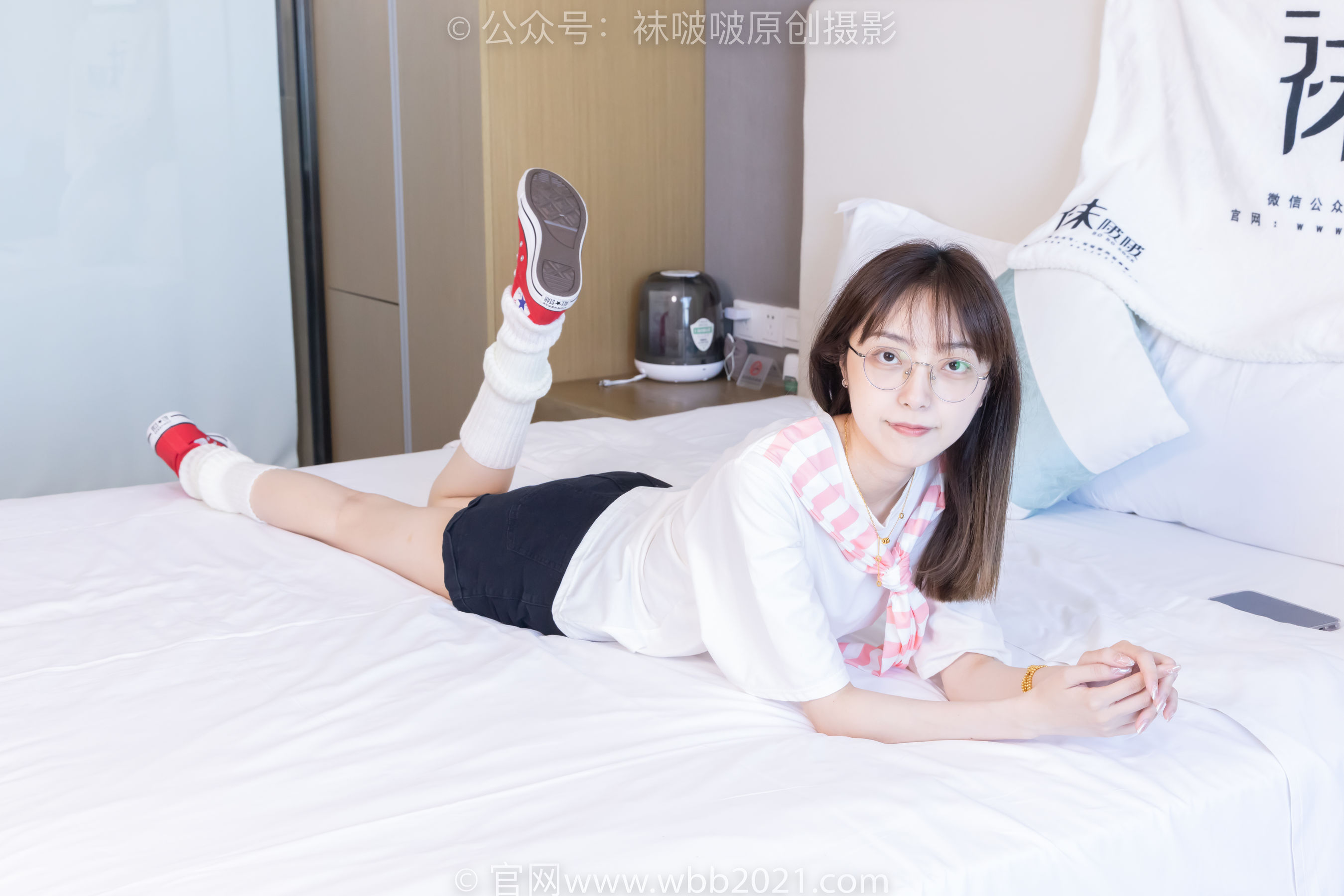 BoBoSocks袜啵啵 No.527 稚予 - 帆布鞋、堆堆袜套、白棉袜/(140P)