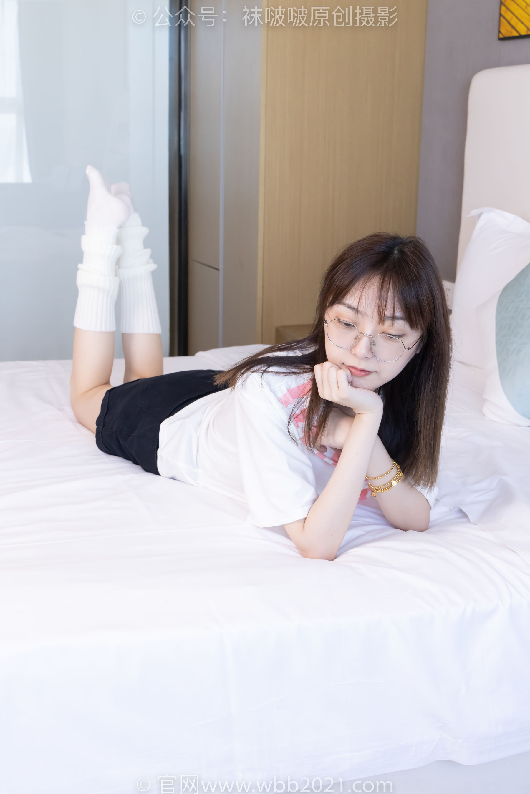 BoBoSocks袜啵啵 No.527 稚予 - 帆布鞋、堆堆袜套、白棉袜/(140P)