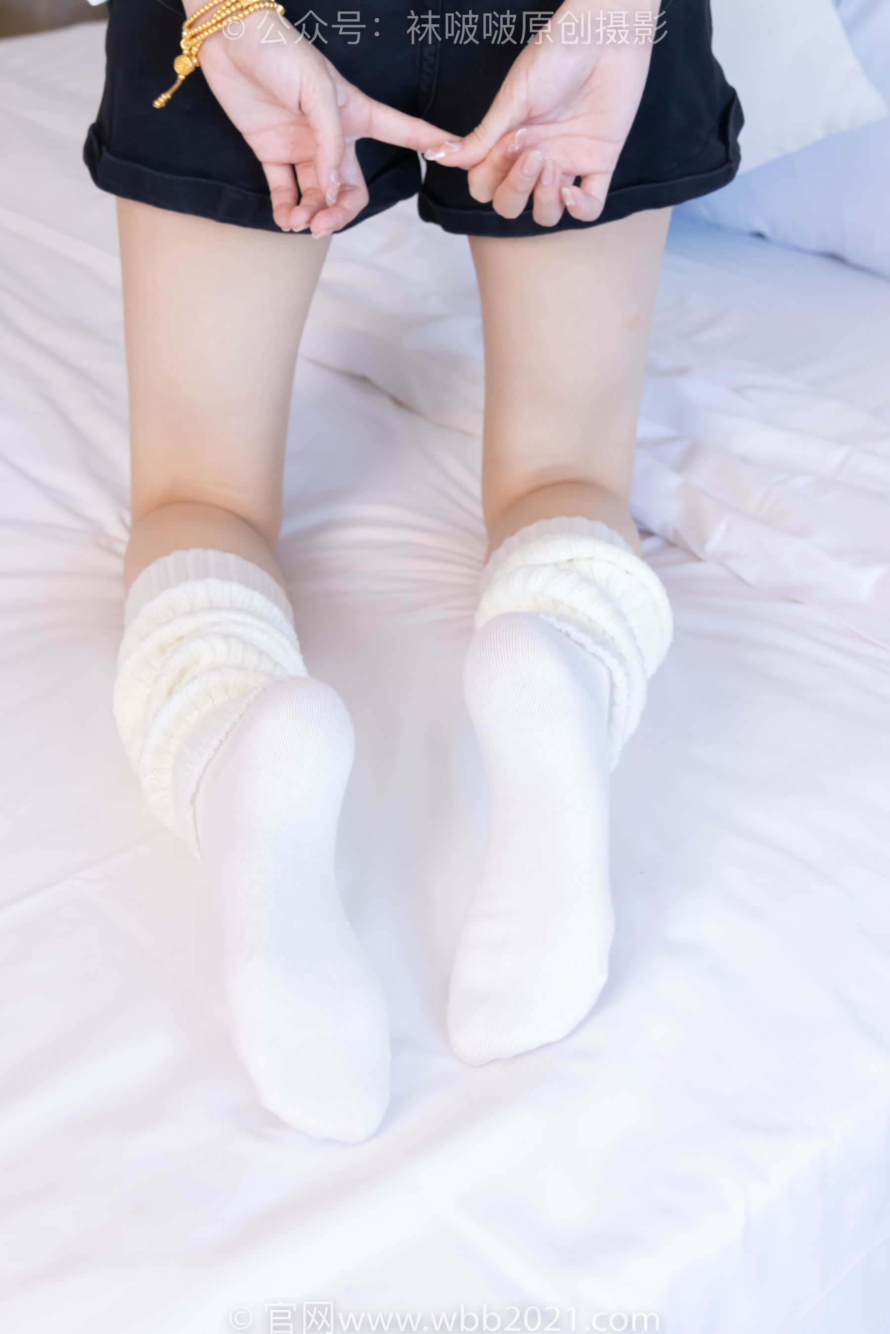 BoBoSocks袜啵啵 No.527 稚予 - 帆布鞋、堆堆袜套、白棉袜/(140P)