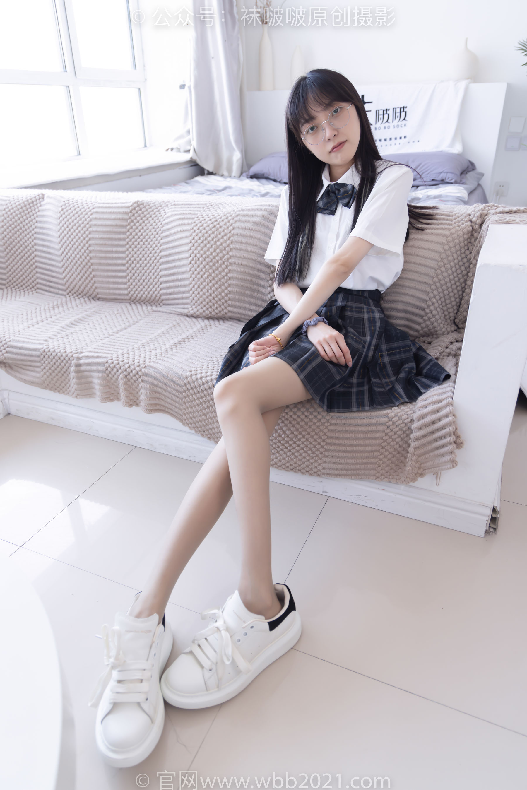 BoBoSocks袜啵啵 No.541 稚予 - 两双板鞋、薄灰丝、薄肉丝、jk制服/(140P)