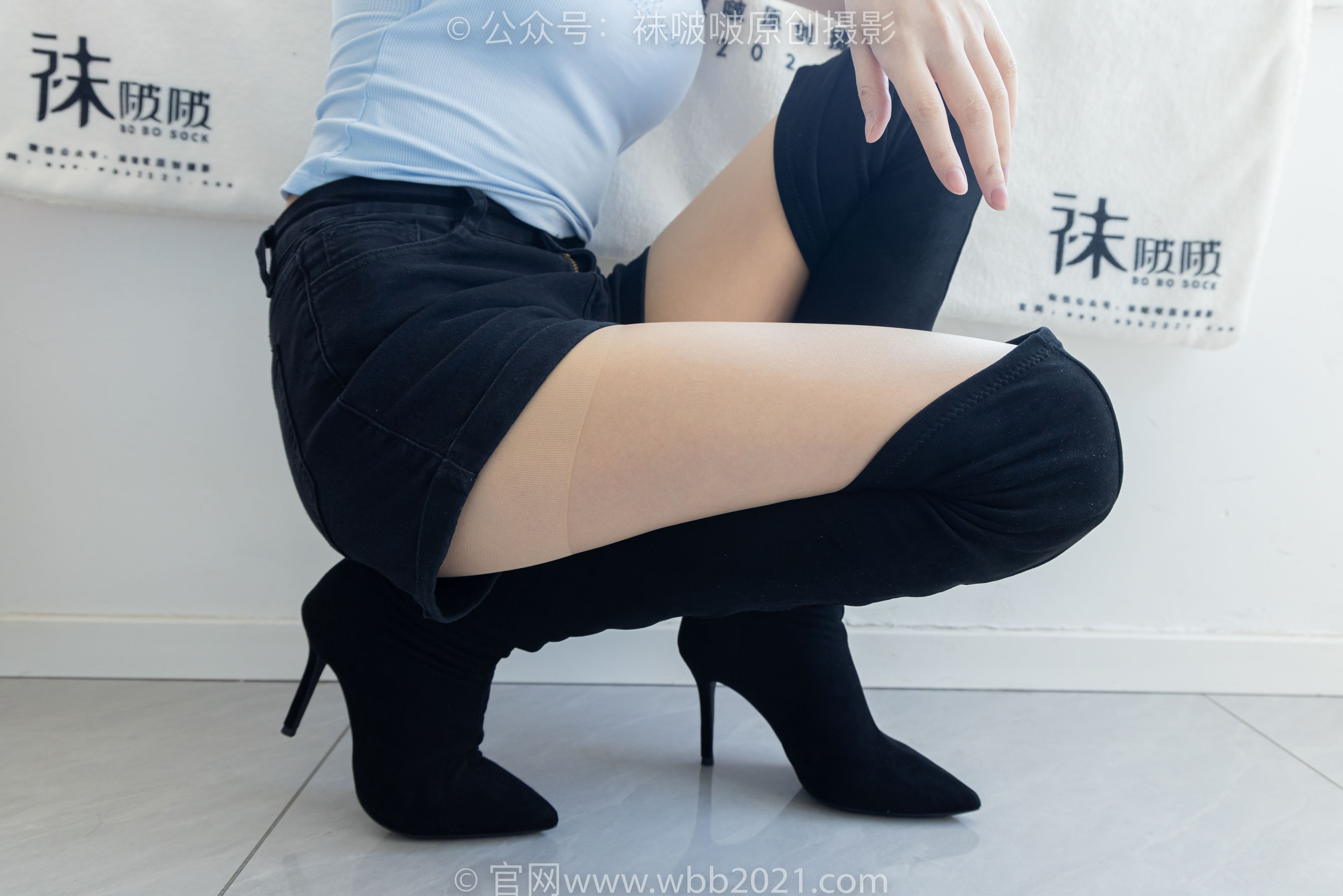 BoBoSocks袜啵啵 No.528 小甜豆 - 高跟长靴、薄白丝、薄黑丝、薄肉丝/(200P)