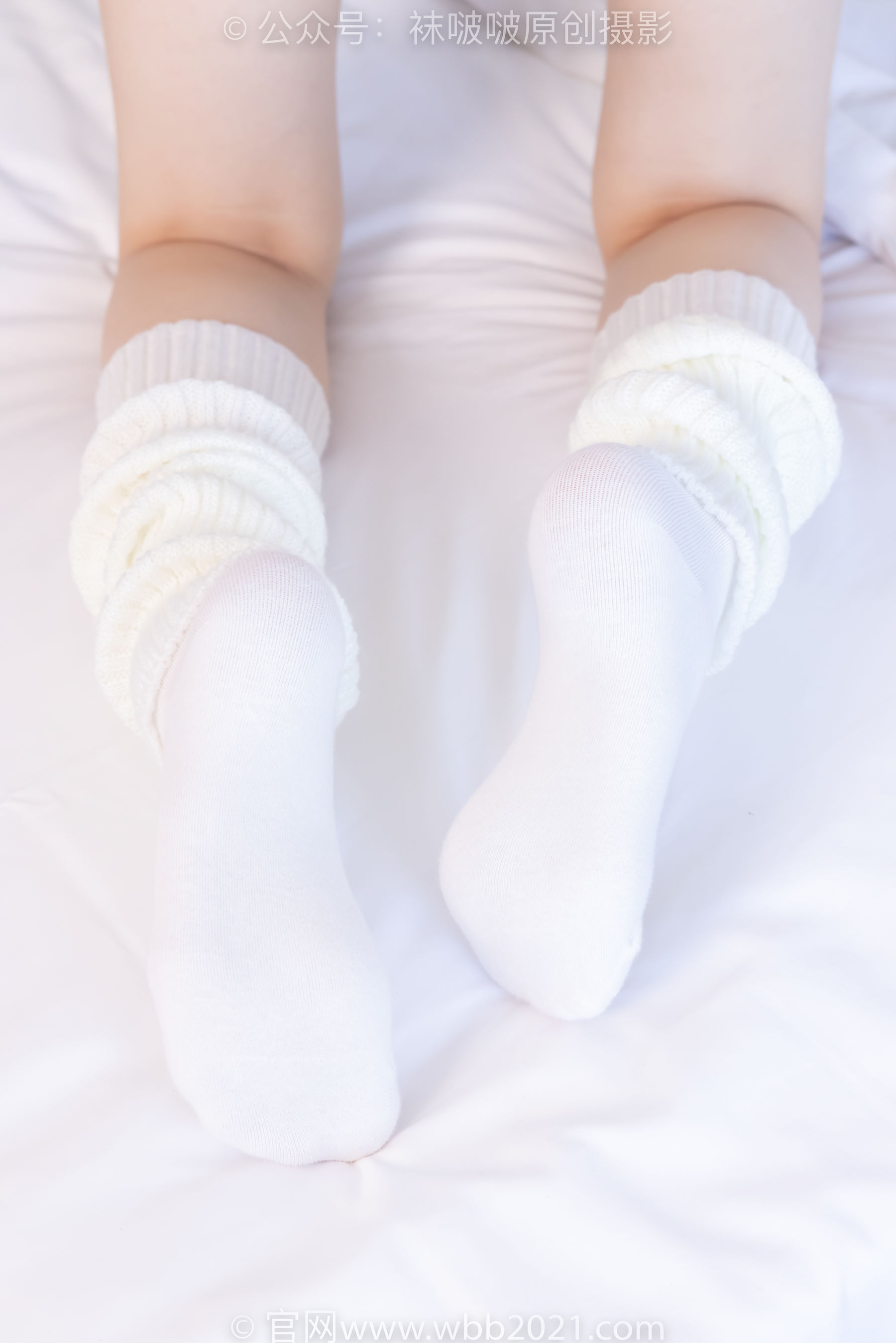 BoBoSocks袜啵啵 No.527 稚予 - 帆布鞋、堆堆袜套、白棉袜/(140P)