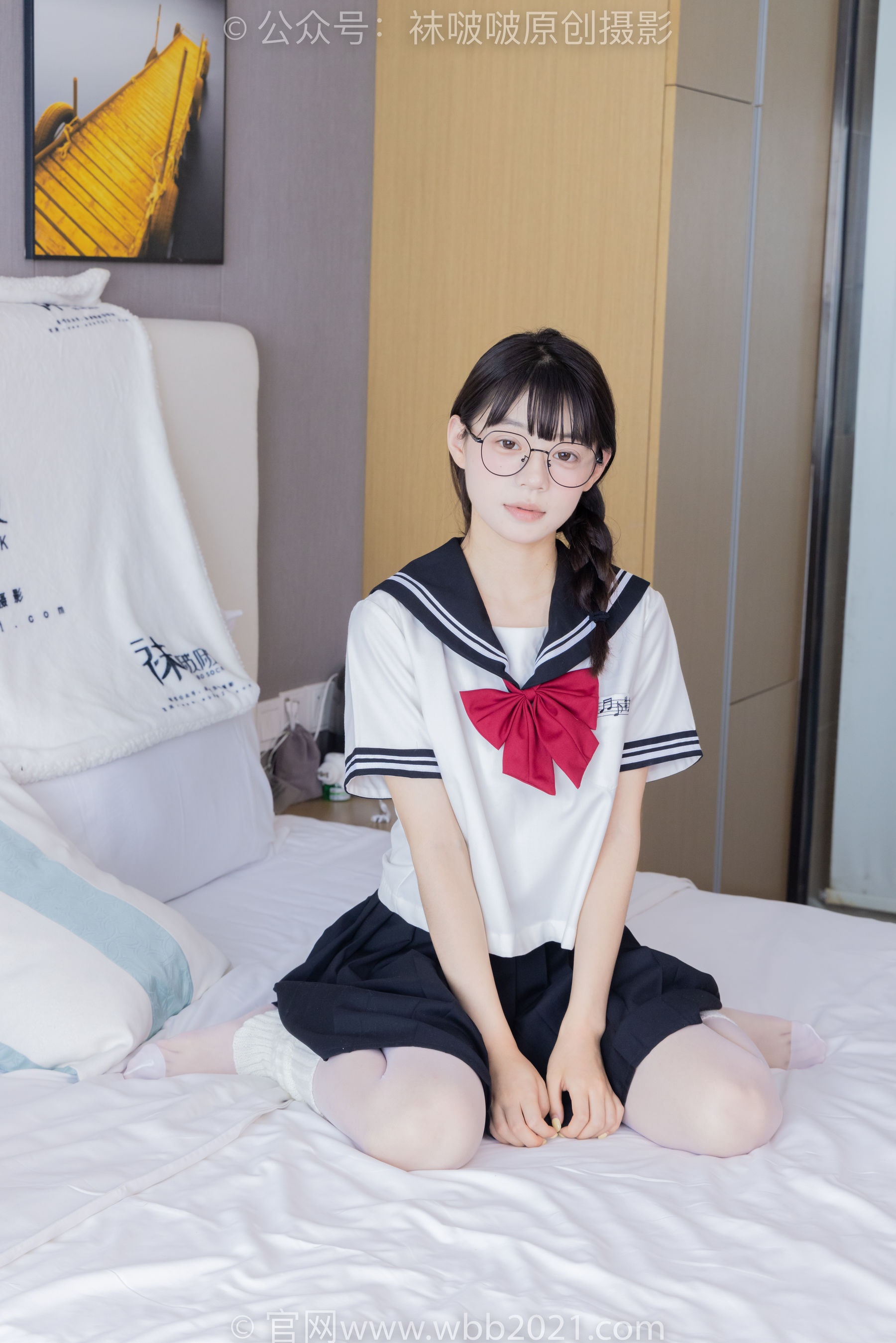 BoBoSocks袜啵啵 No.548 糯米 - 运动鞋、堆堆袜套、薄白丝、jk制服/(145P)