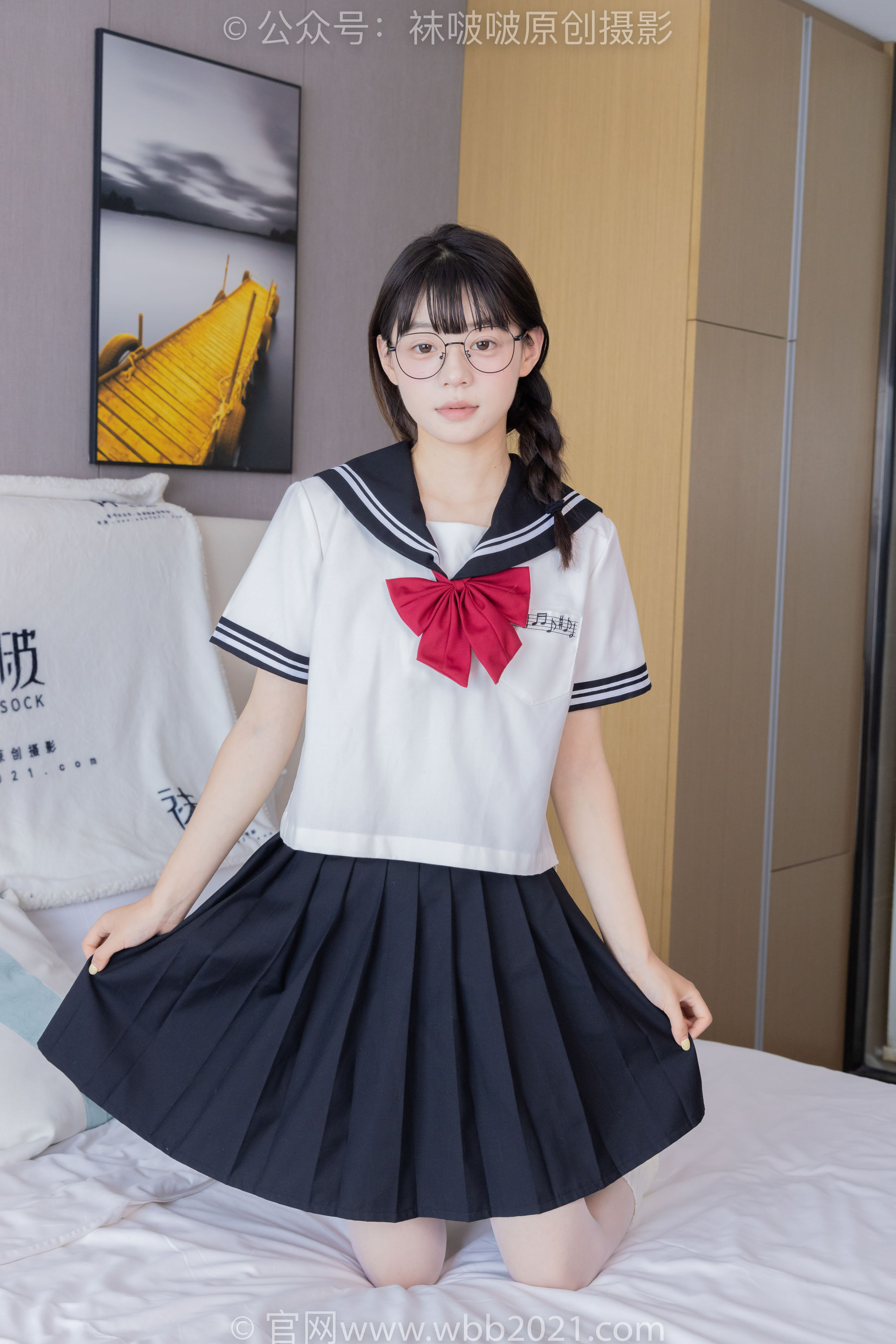 BoBoSocks袜啵啵 No.548 糯米 - 运动鞋、堆堆袜套、薄白丝、jk制服/(145P)