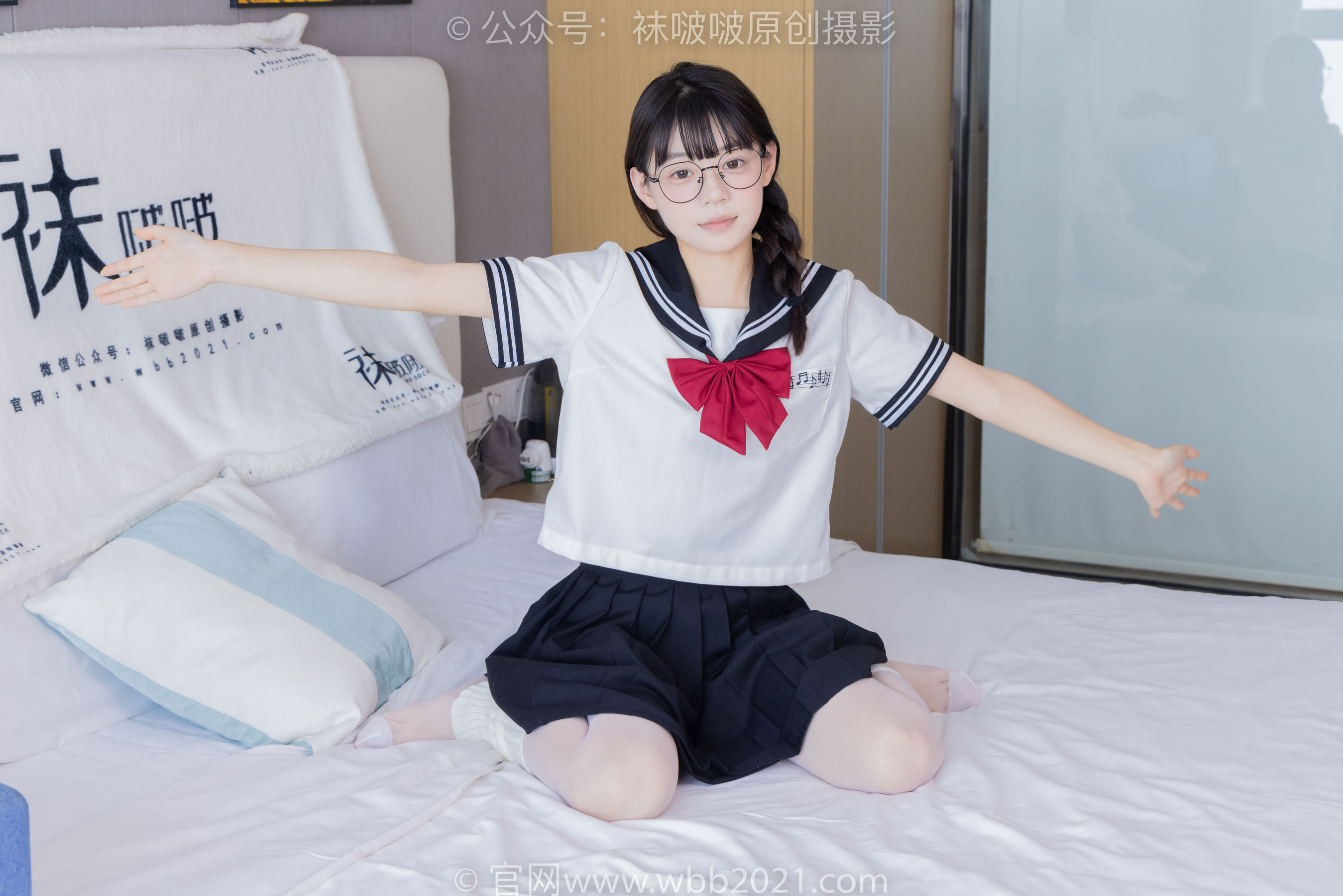 BoBoSocks袜啵啵 No.548 糯米 - 运动鞋、堆堆袜套、薄白丝、jk制服/(145P)