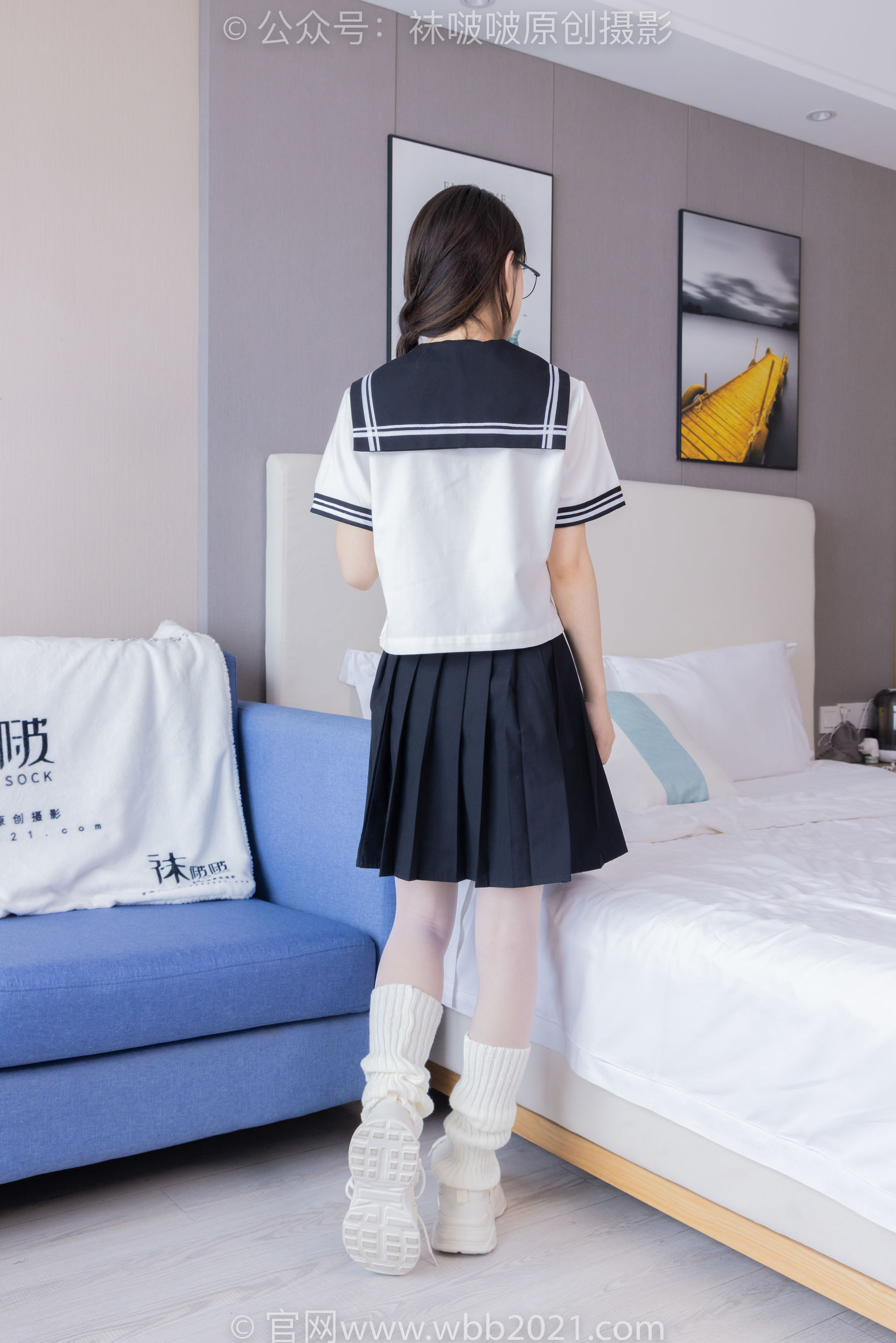 BoBoSocks袜啵啵 No.548 糯米 - 运动鞋、堆堆袜套、薄白丝、jk制服/(145P)