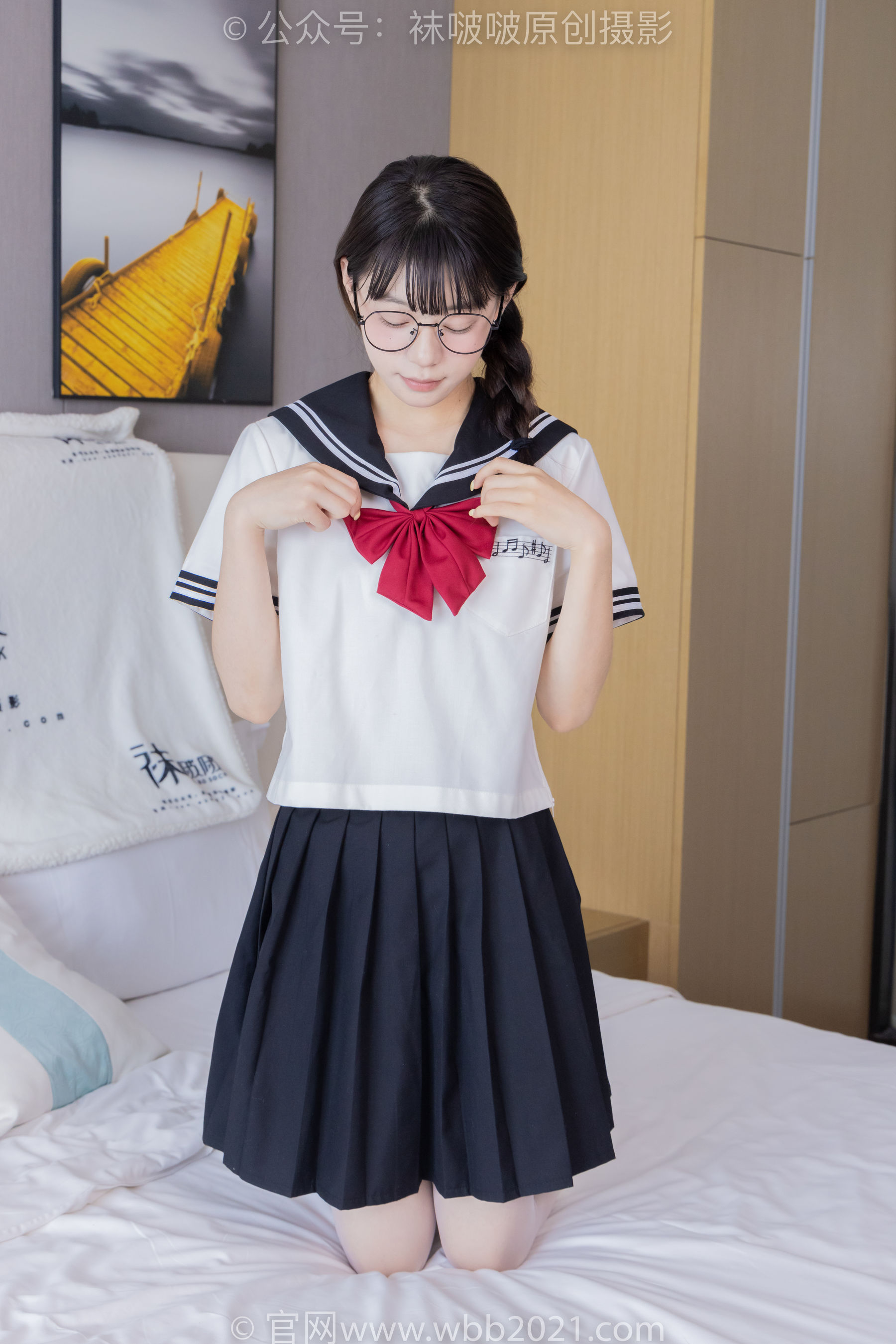 BoBoSocks袜啵啵 No.548 糯米 - 运动鞋、堆堆袜套、薄白丝、jk制服/(145P)