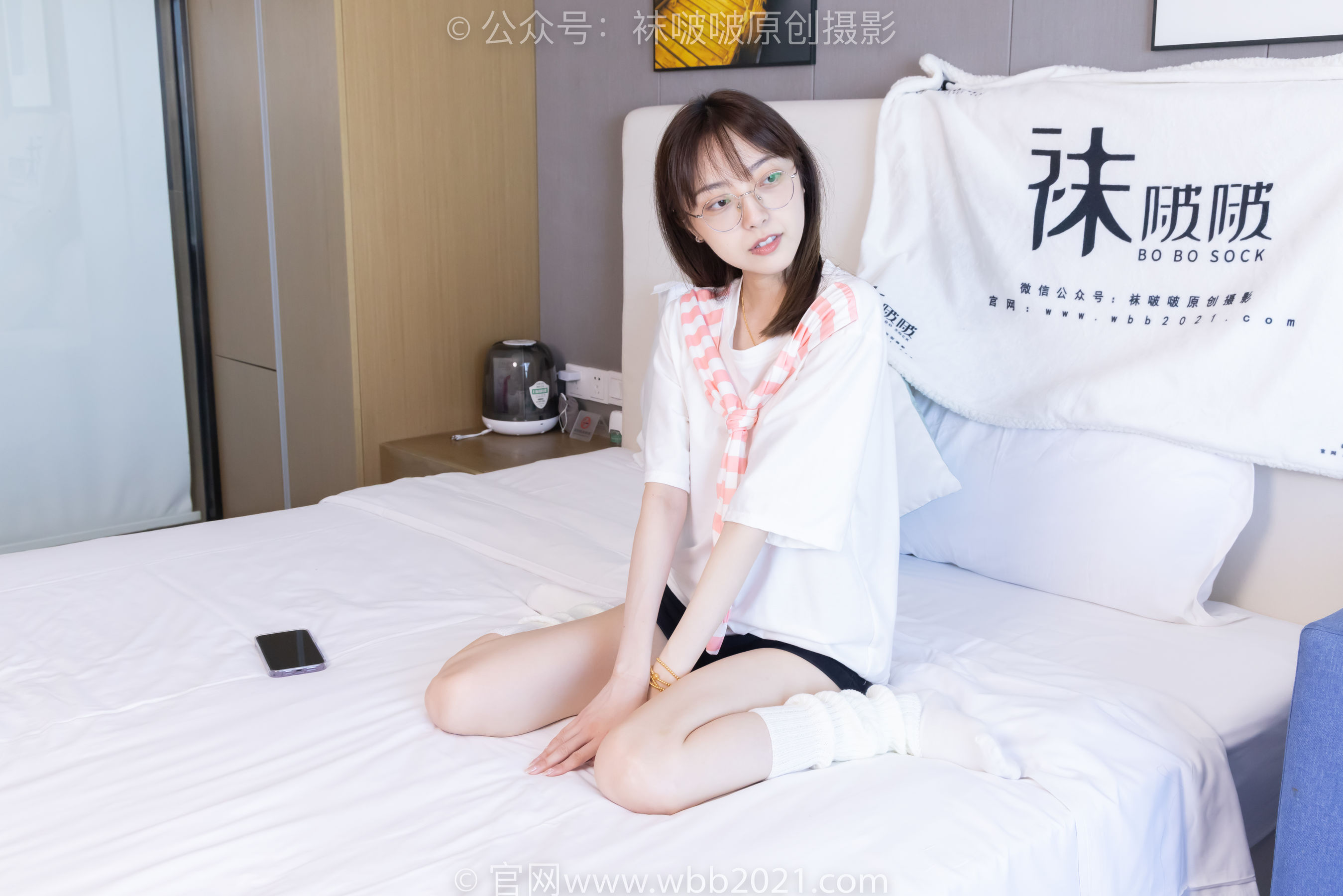 BoBoSocks袜啵啵 No.527 稚予 - 帆布鞋、堆堆袜套、白棉袜/(140P)