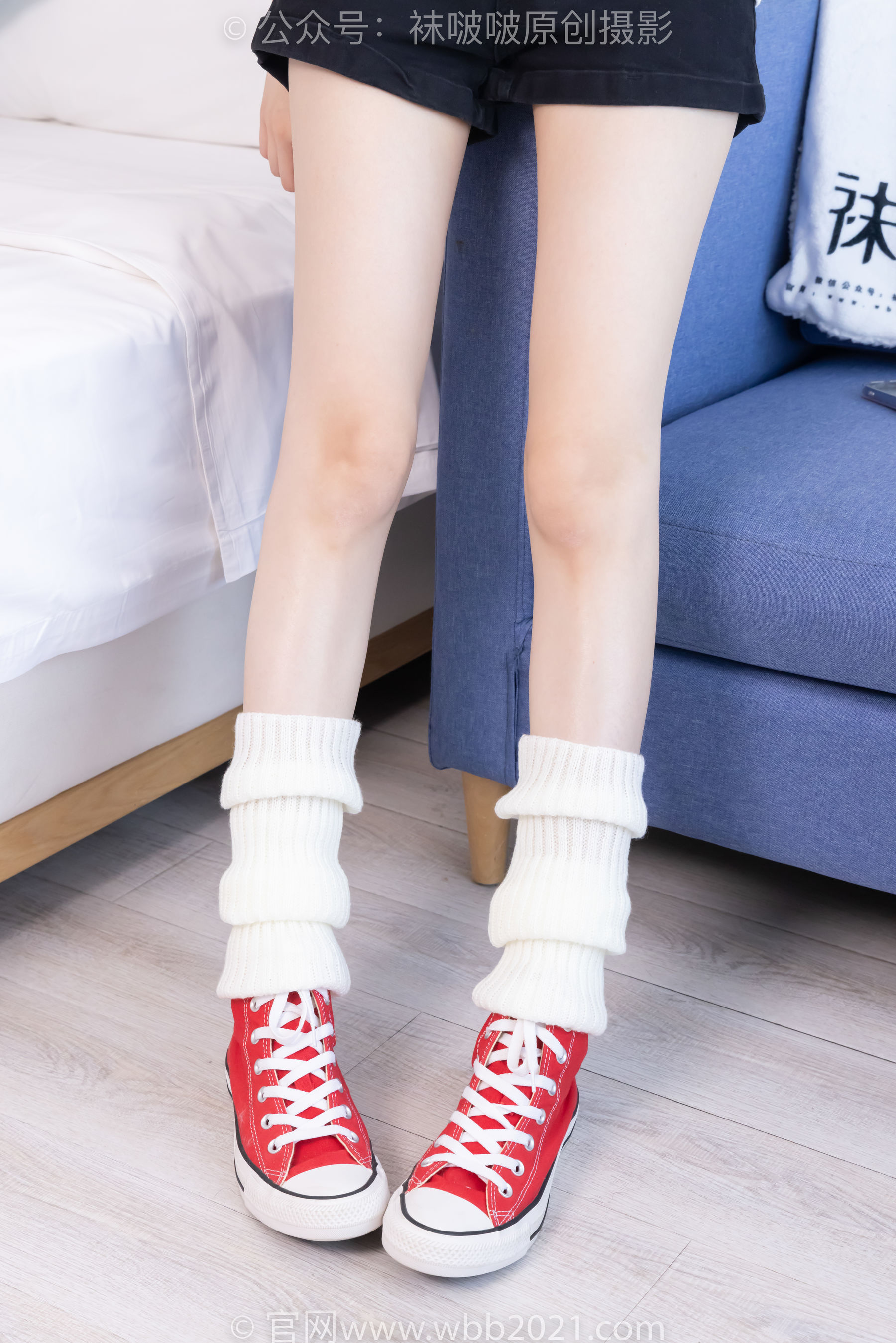 BoBoSocks袜啵啵 No.527 稚予 - 帆布鞋、堆堆袜套、白棉袜/(140P)