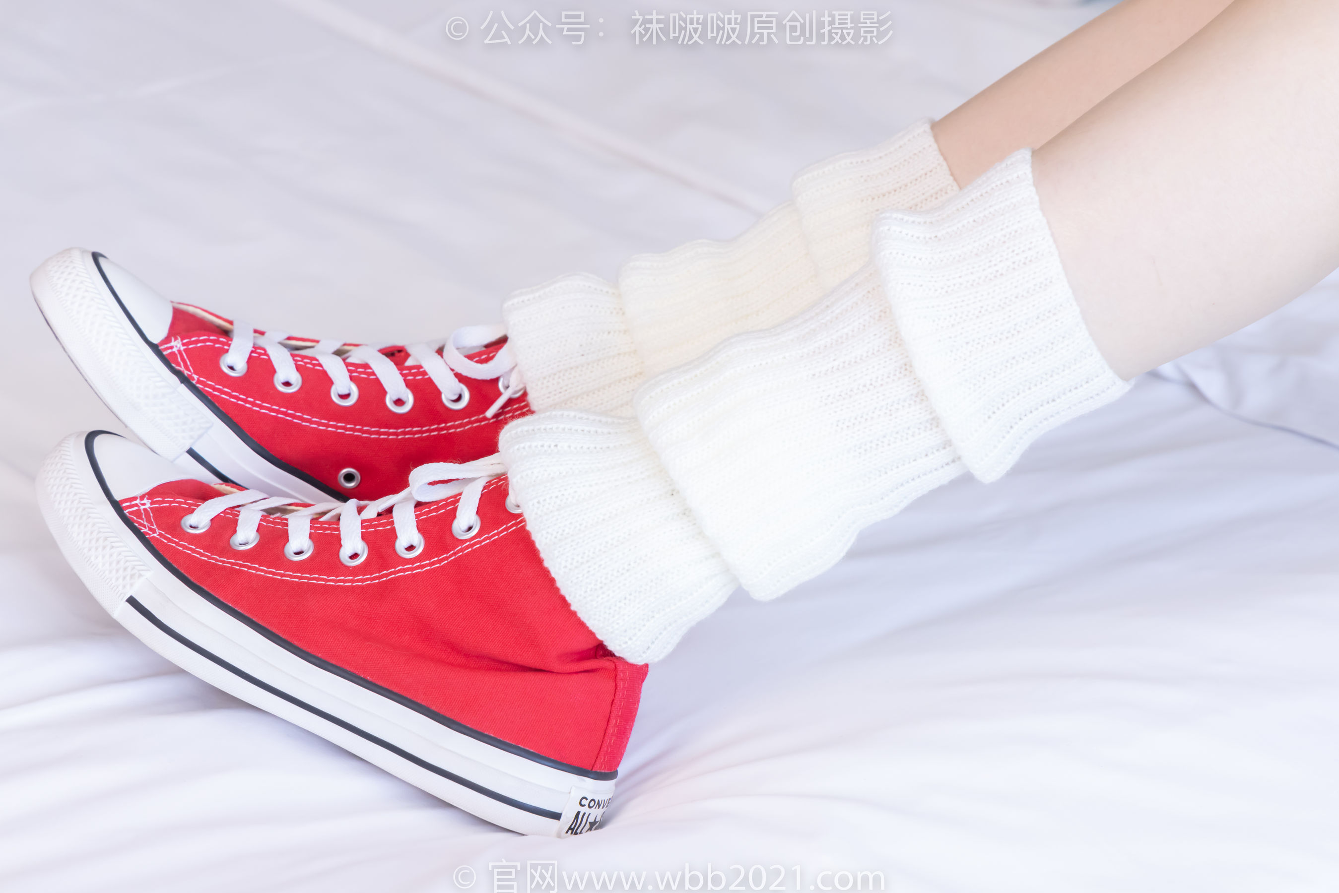 BoBoSocks袜啵啵 No.527 稚予 - 帆布鞋、堆堆袜套、白棉袜/(140P)