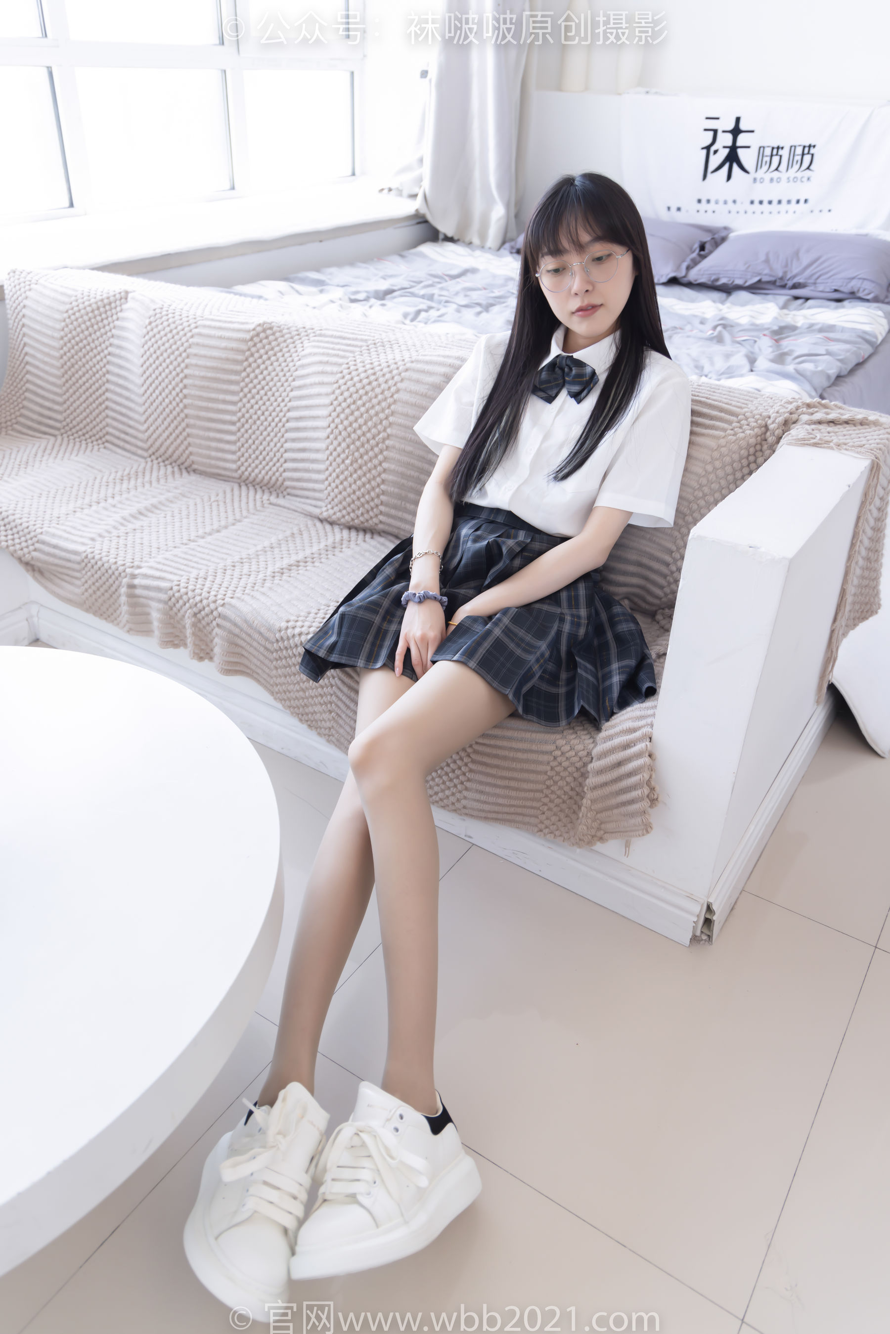 BoBoSocks袜啵啵 No.541 稚予 - 两双板鞋、薄灰丝、薄肉丝、jk制服/(140P)