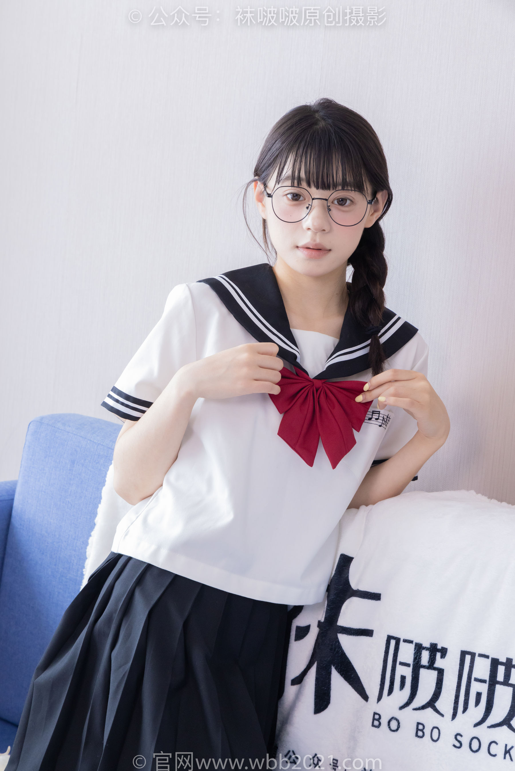 BoBoSocks袜啵啵 No.548 糯米 - 运动鞋、堆堆袜套、薄白丝、jk制服/(145P)