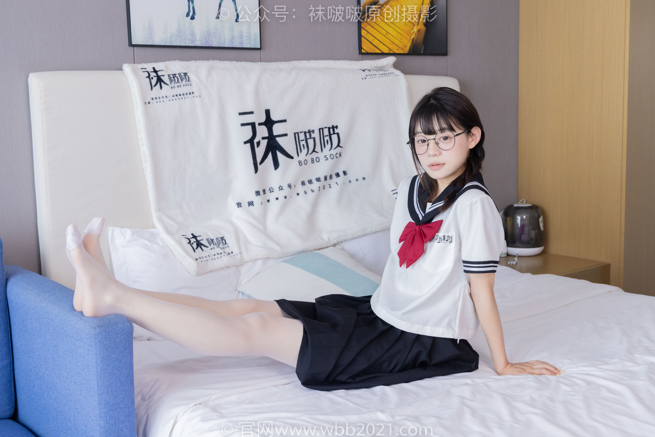 BoBoSocks袜啵啵 No.548 糯米 - 运动鞋、堆堆袜套、薄白丝、jk制服/(145P)