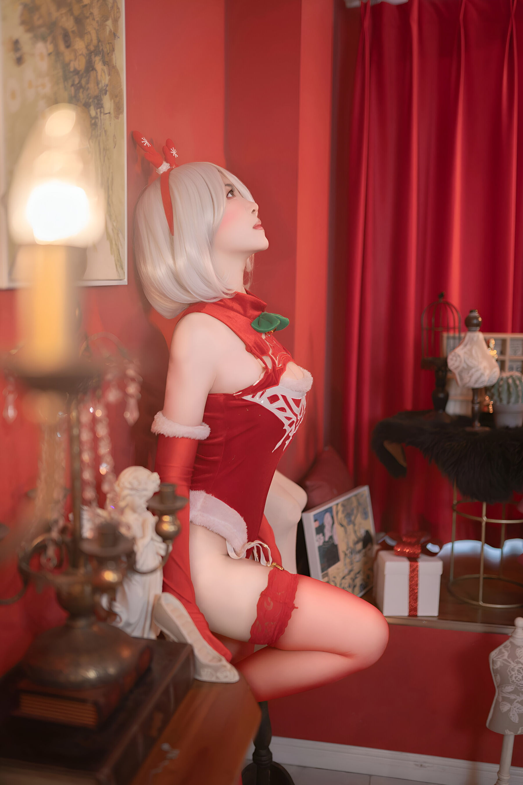 Bangni邦尼 - 圣诞尼尔 红裙御姐/(105P)