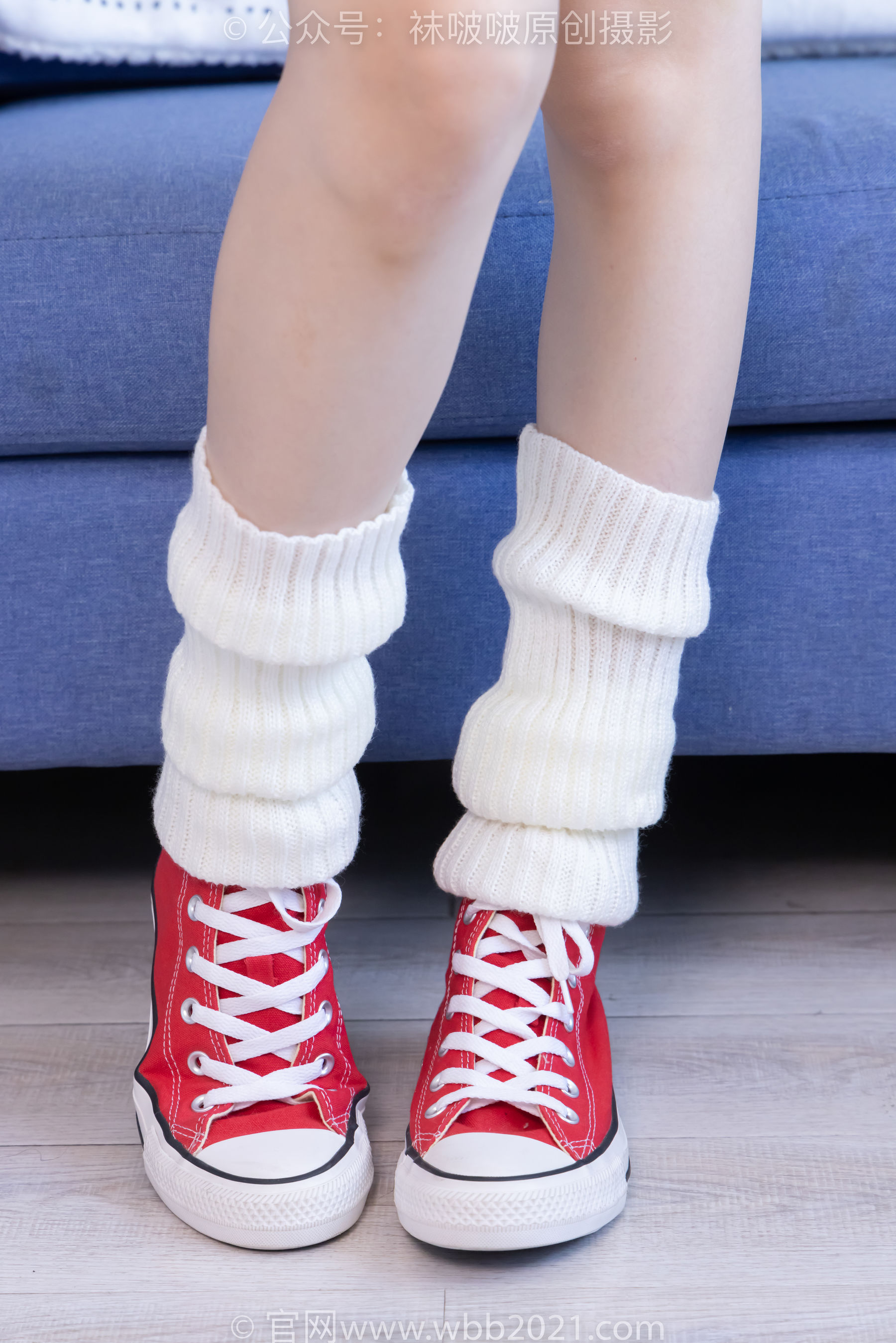 BoBoSocks袜啵啵 No.527 稚予 - 帆布鞋、堆堆袜套、白棉袜/(140P)