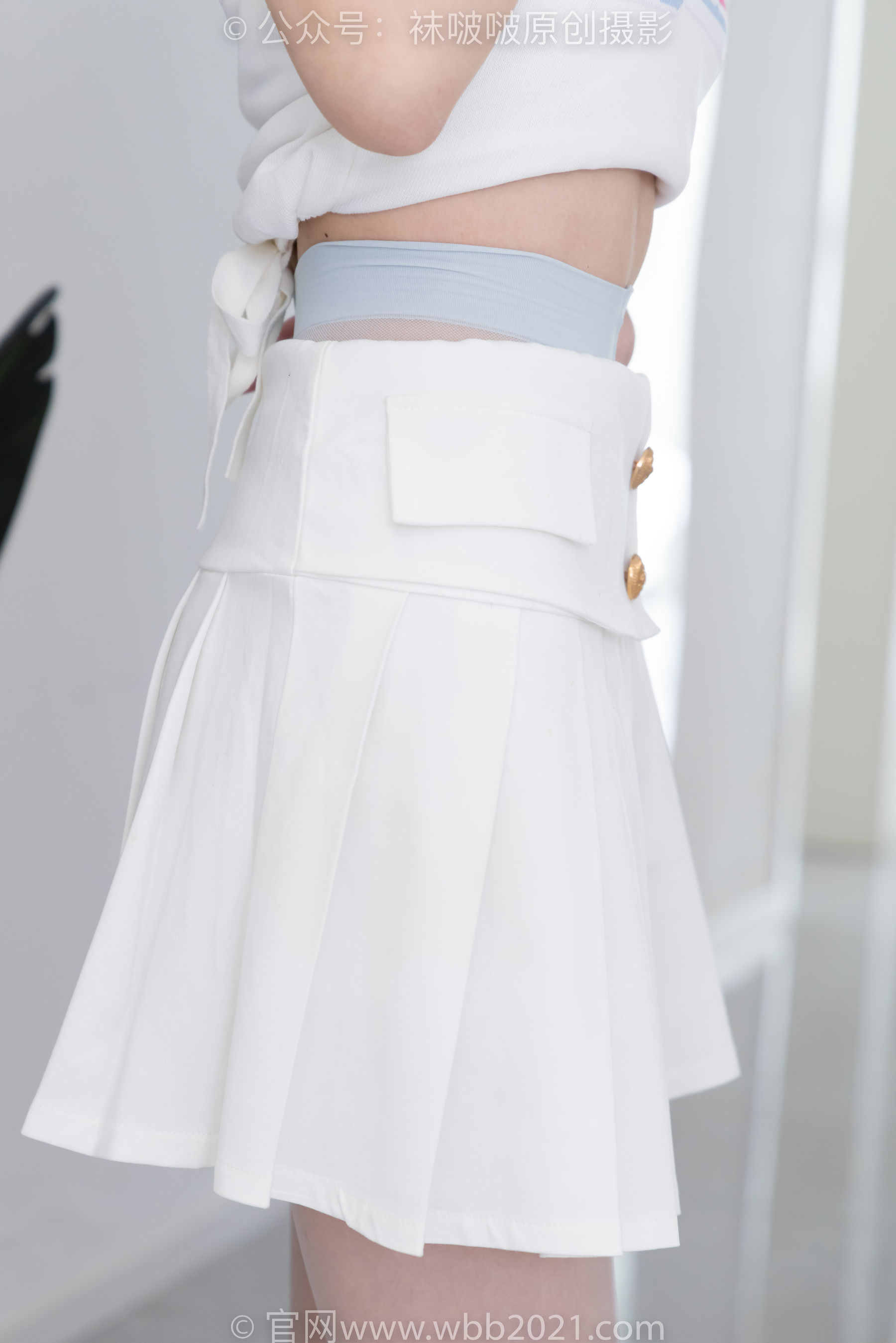 BoBoSocks袜啵啵 No.543 小甜豆 高跟鞋、油亮淡蓝丝、腰丝/(150P)