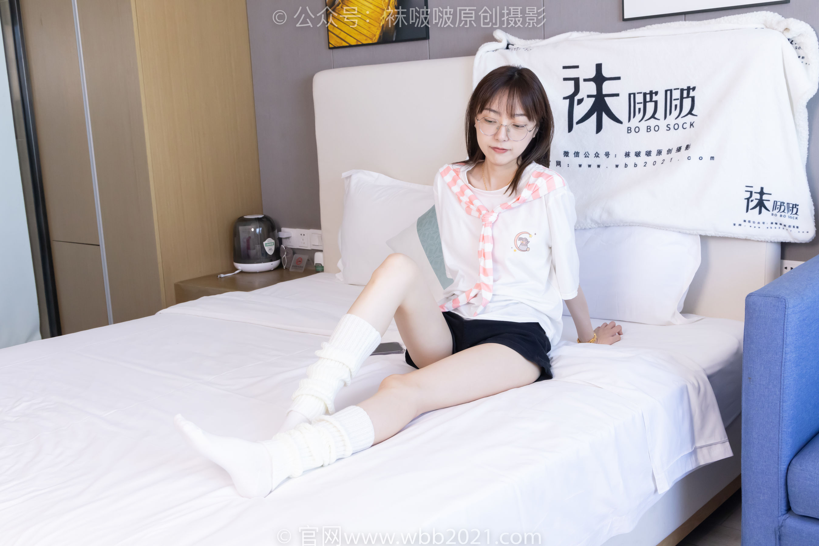 BoBoSocks袜啵啵 No.527 稚予 - 帆布鞋、堆堆袜套、白棉袜/(140P)