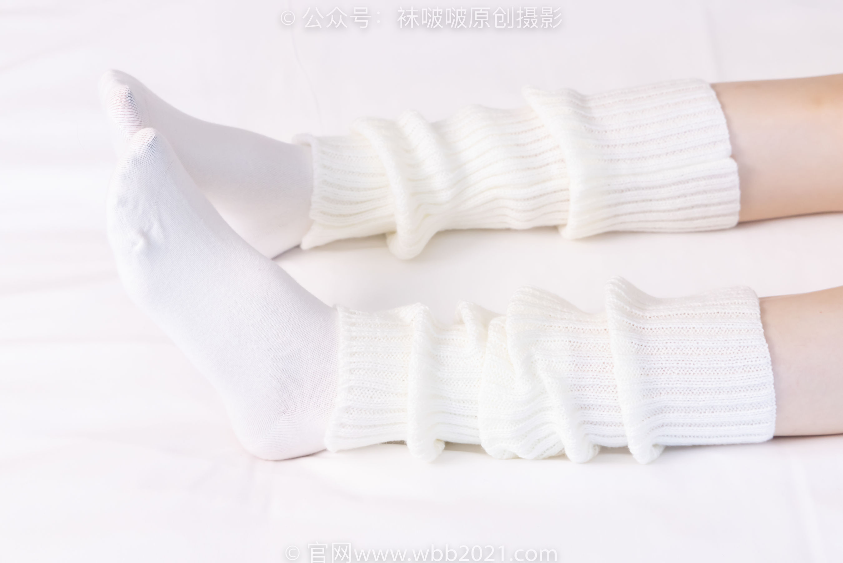 BoBoSocks袜啵啵 No.527 稚予 - 帆布鞋、堆堆袜套、白棉袜/(140P)