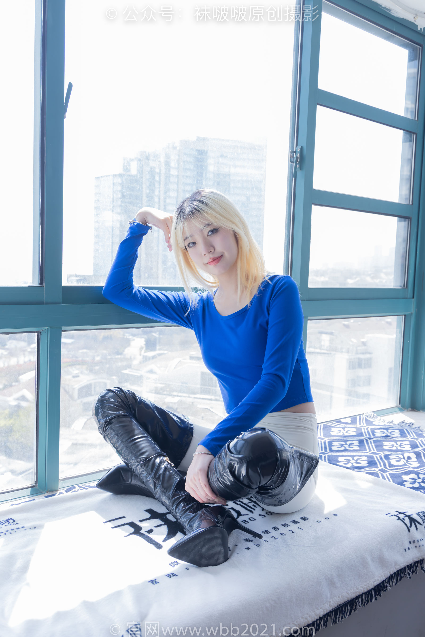 BoBoSocks袜啵啵 No.534 小甜豆 - 高跟长靴、油亮薄黑丝叠穿薄肉丝五指袜、瑜伽短裤裤里丝/(180P)