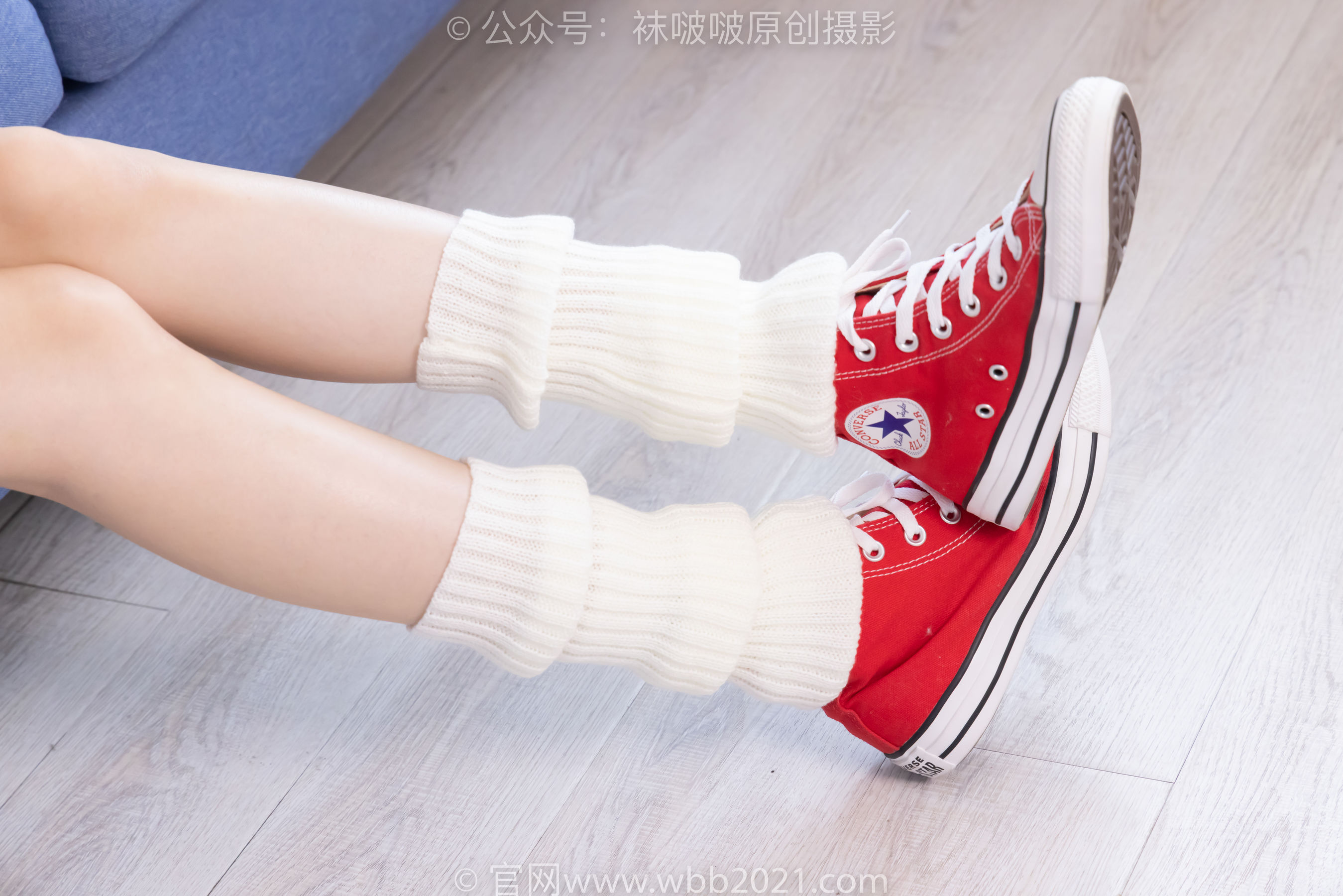 BoBoSocks袜啵啵 No.527 稚予 - 帆布鞋、堆堆袜套、白棉袜/(140P)