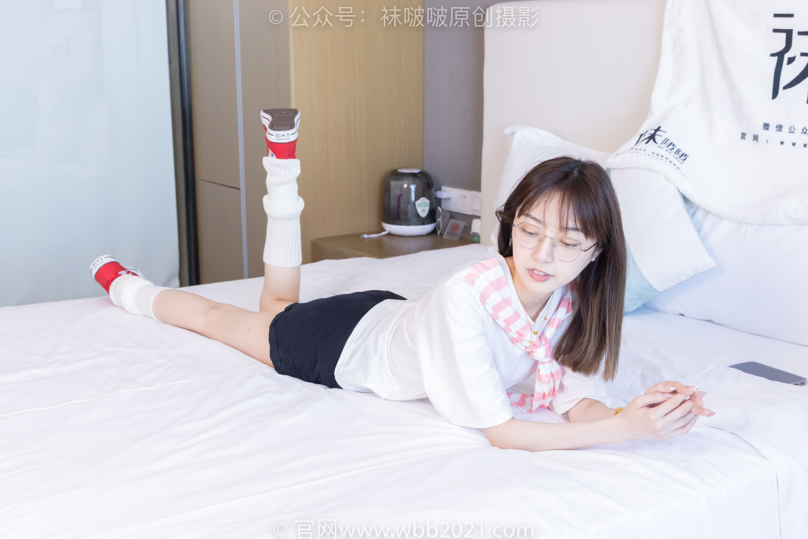 BoBoSocks袜啵啵 No.527 稚予 - 帆布鞋、堆堆袜套、白棉袜/(140P)