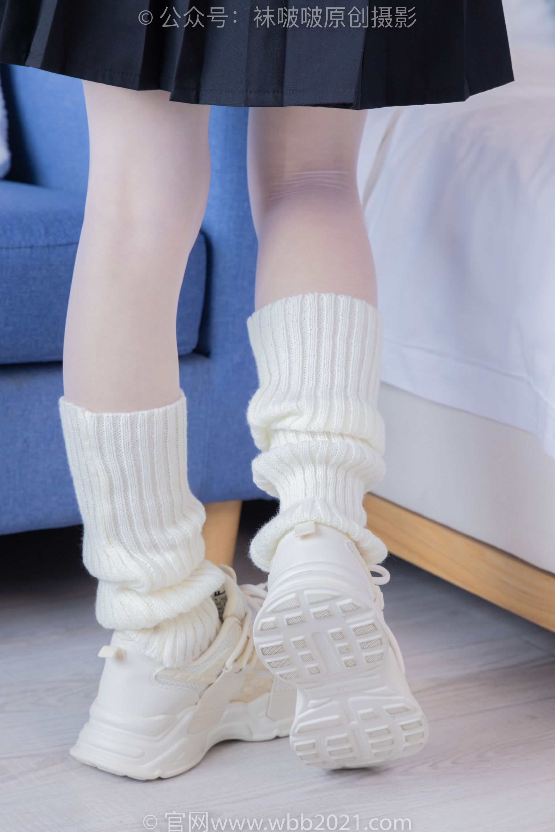 BoBoSocks袜啵啵 No.548 糯米 - 运动鞋、堆堆袜套、薄白丝、jk制服/(145P)