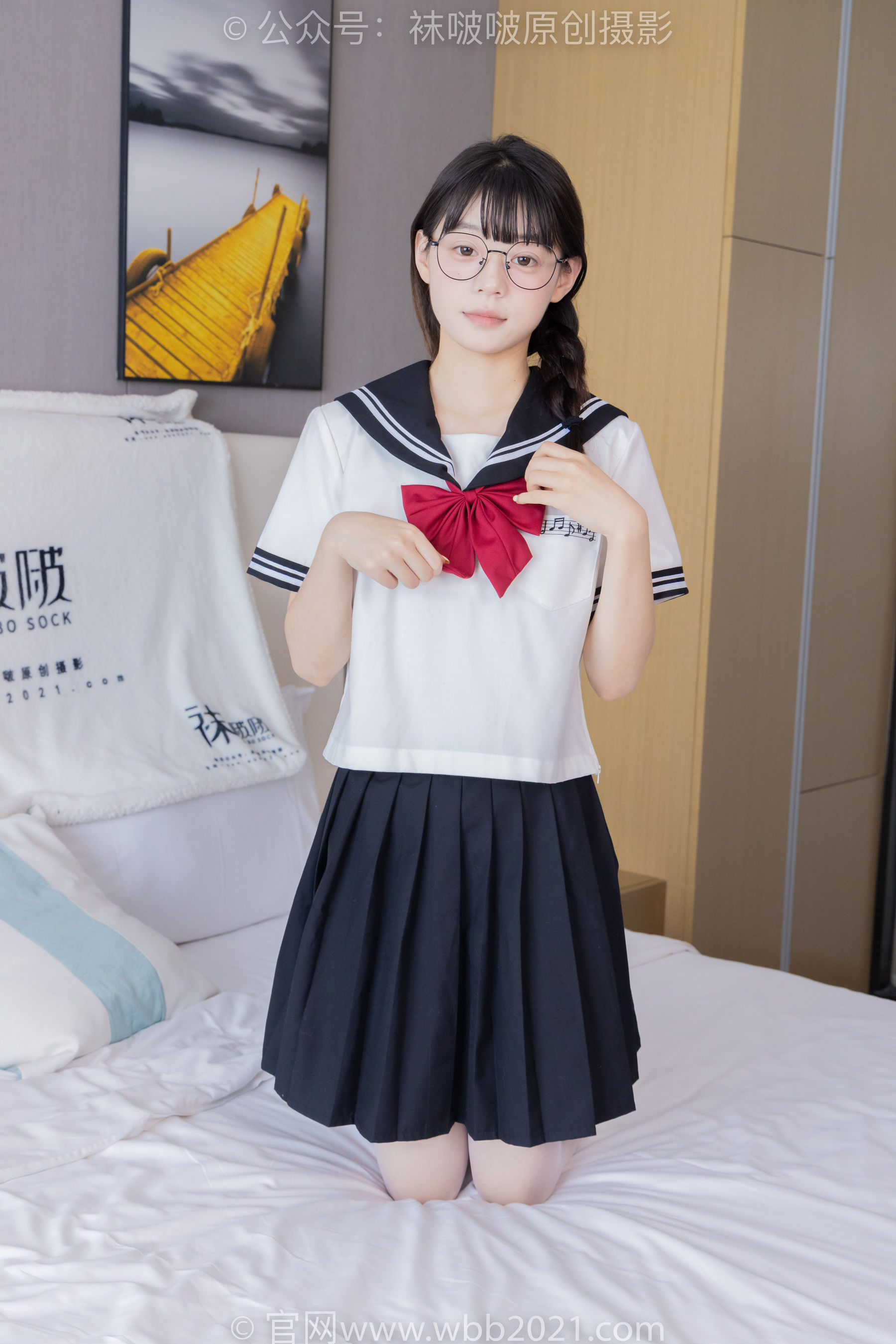 BoBoSocks袜啵啵 No.548 糯米 - 运动鞋、堆堆袜套、薄白丝、jk制服/(145P)