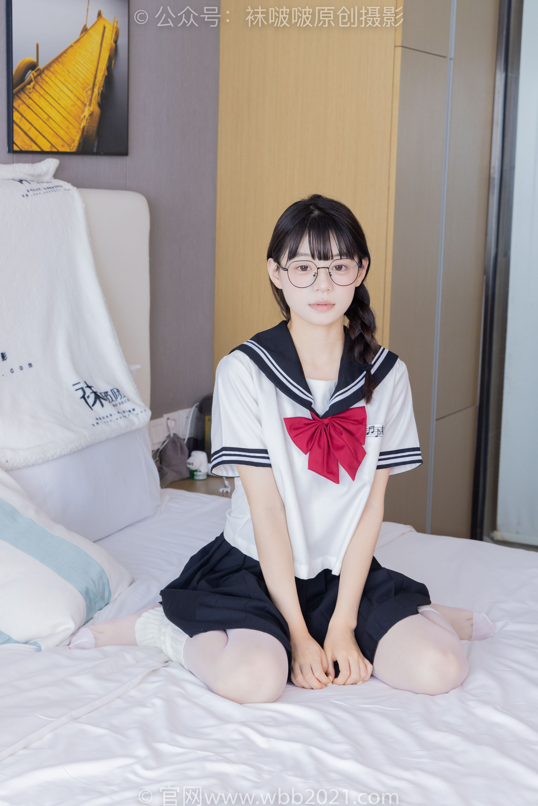 BoBoSocks袜啵啵 No.548 糯米 - 运动鞋、堆堆袜套、薄白丝、jk制服/(145P)