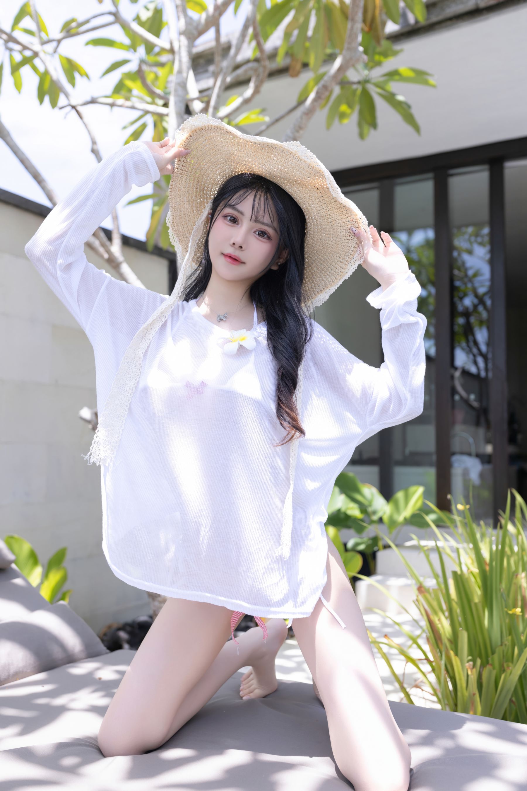 谢小蒽 白色泳装写真/(101P)