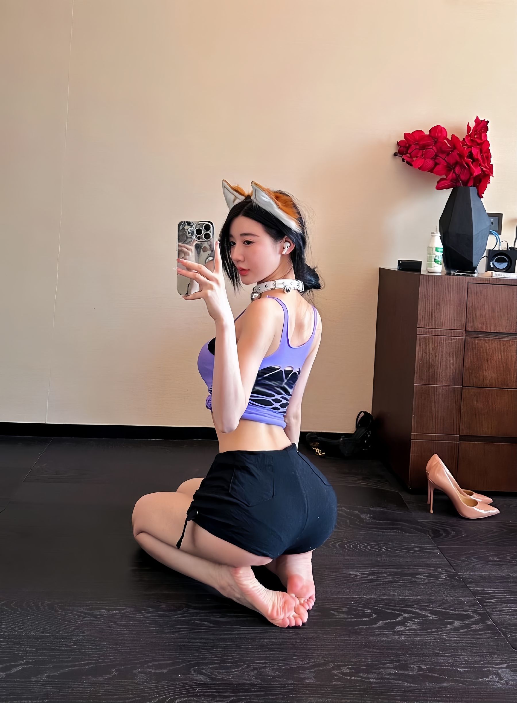 黎允熙baby - 紫色珍珠丁裤/(23P)