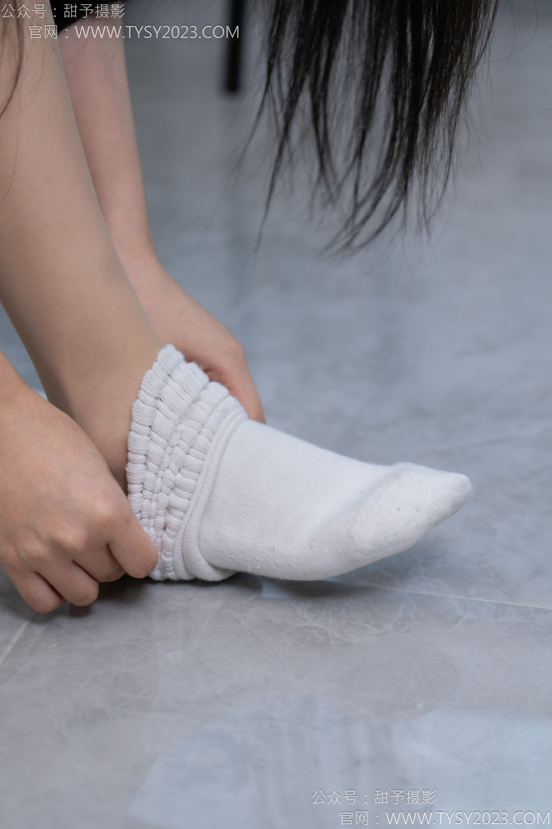 甜予摄影 No.137 澜澜 - 板鞋、白棉袜、薄肉丝/(140P)