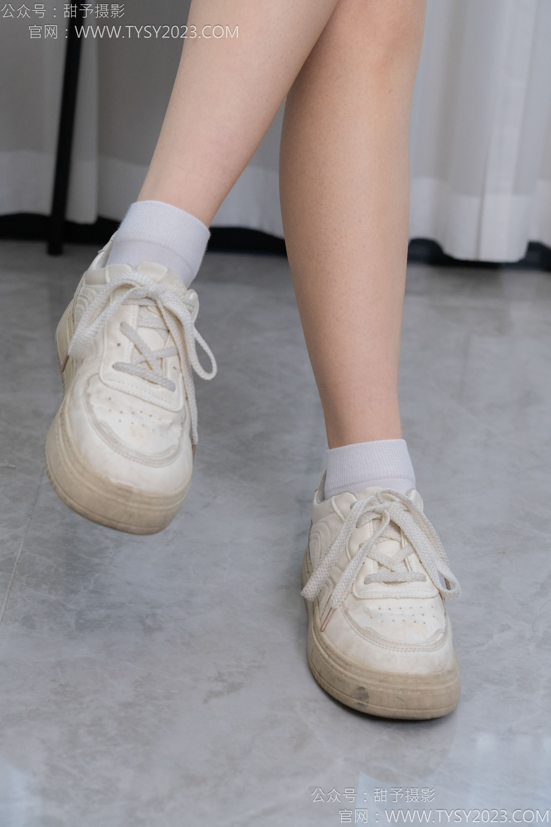 甜予摄影 No.126 诺诺 - 板鞋、白棉袜、裸足/(133P)